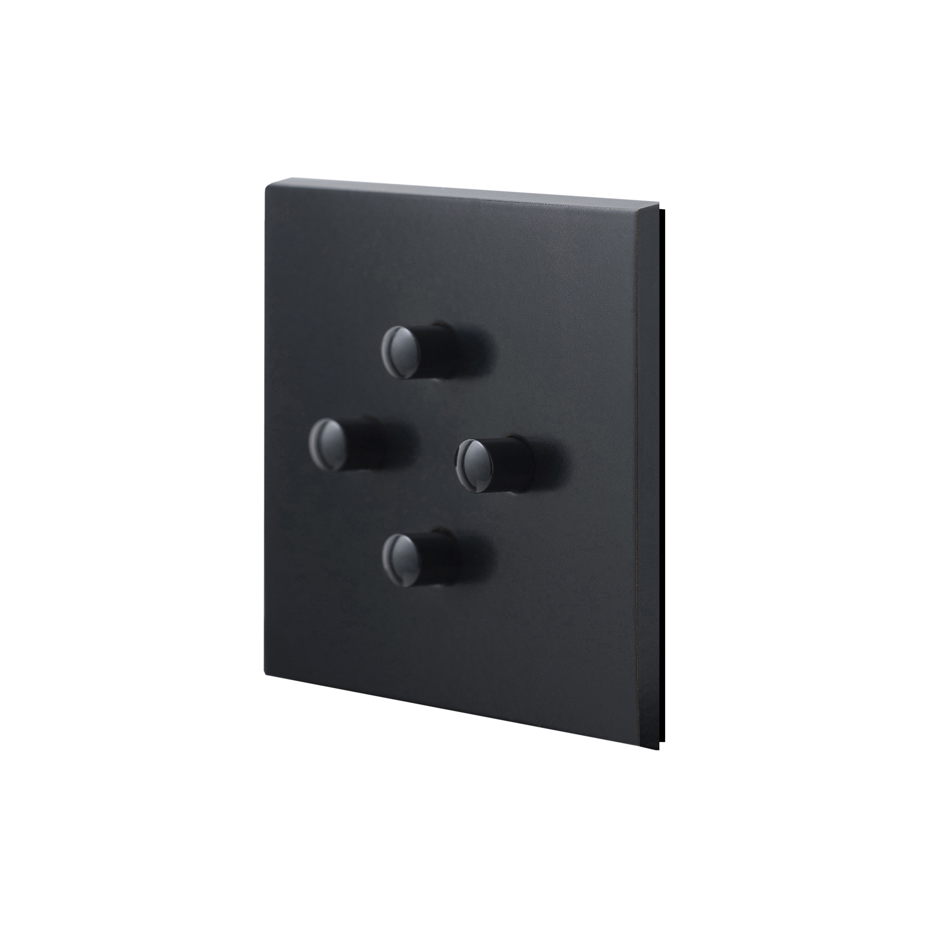 Mostra il prodotto Black Mat Brass - SIngle cover plate - 4 PUSH del produttore Modelec