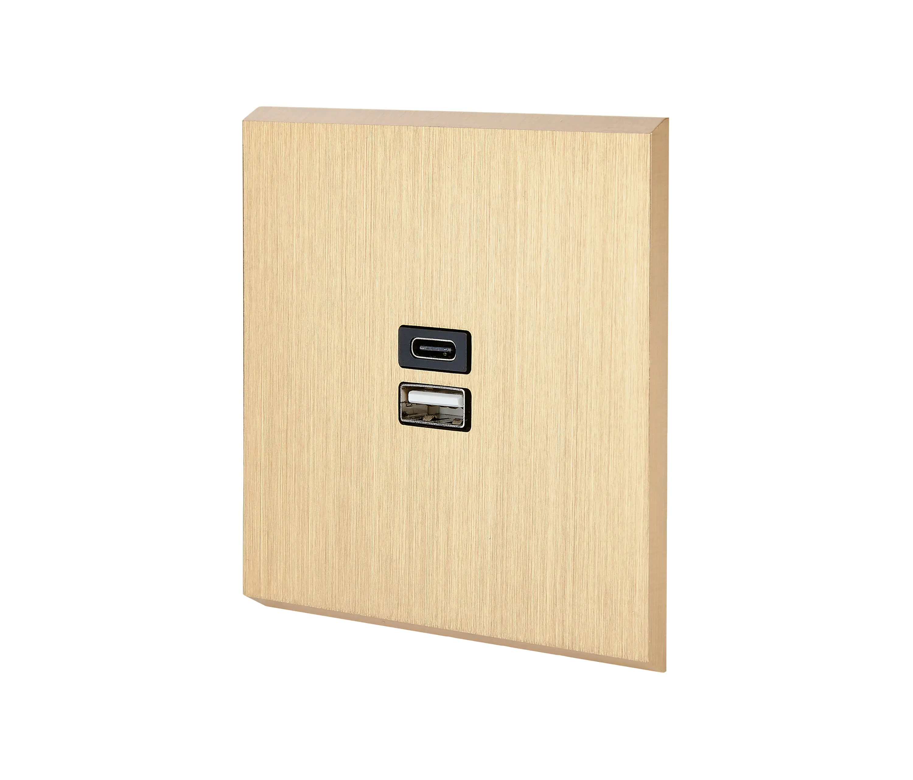 Modelec - Messing gebürstet - 1fache Frontblende - 2-Port
USB-Ladegerät (U1)