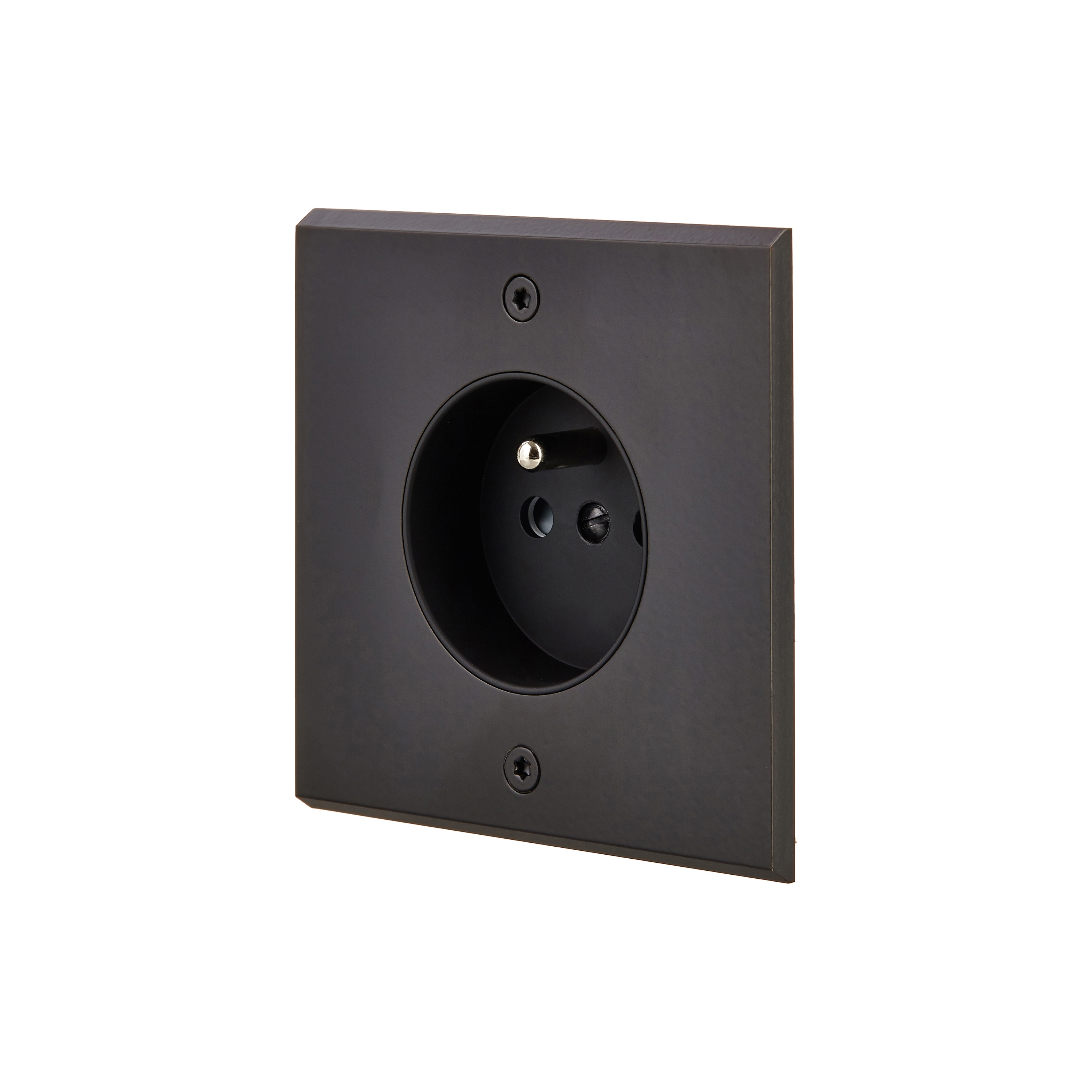 Display product Matt Black Brass - Single Cover Plate - Socket from manufacturer Modelec