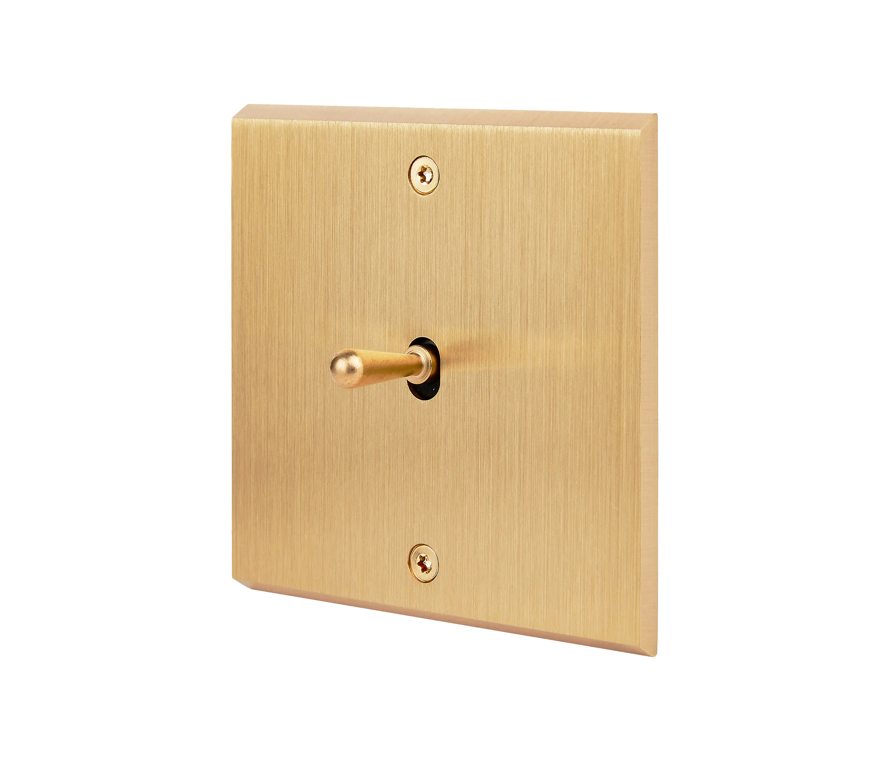 Modelec - Brushed Brass - Single Cover Plate - 1 toggle