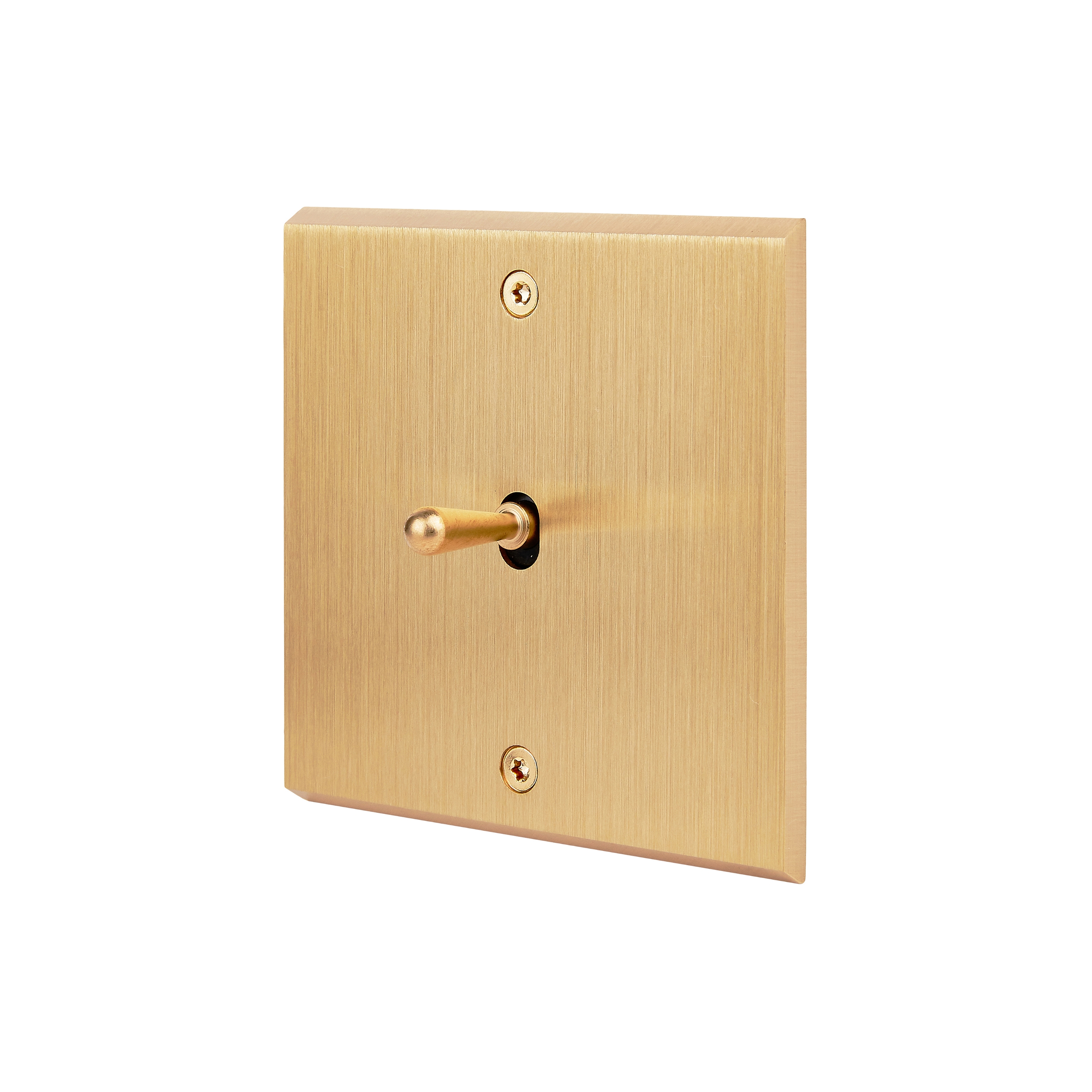 Afficher le produit Laiton Brossé - Plaque Simple - 1 levier du fabricant Modelec