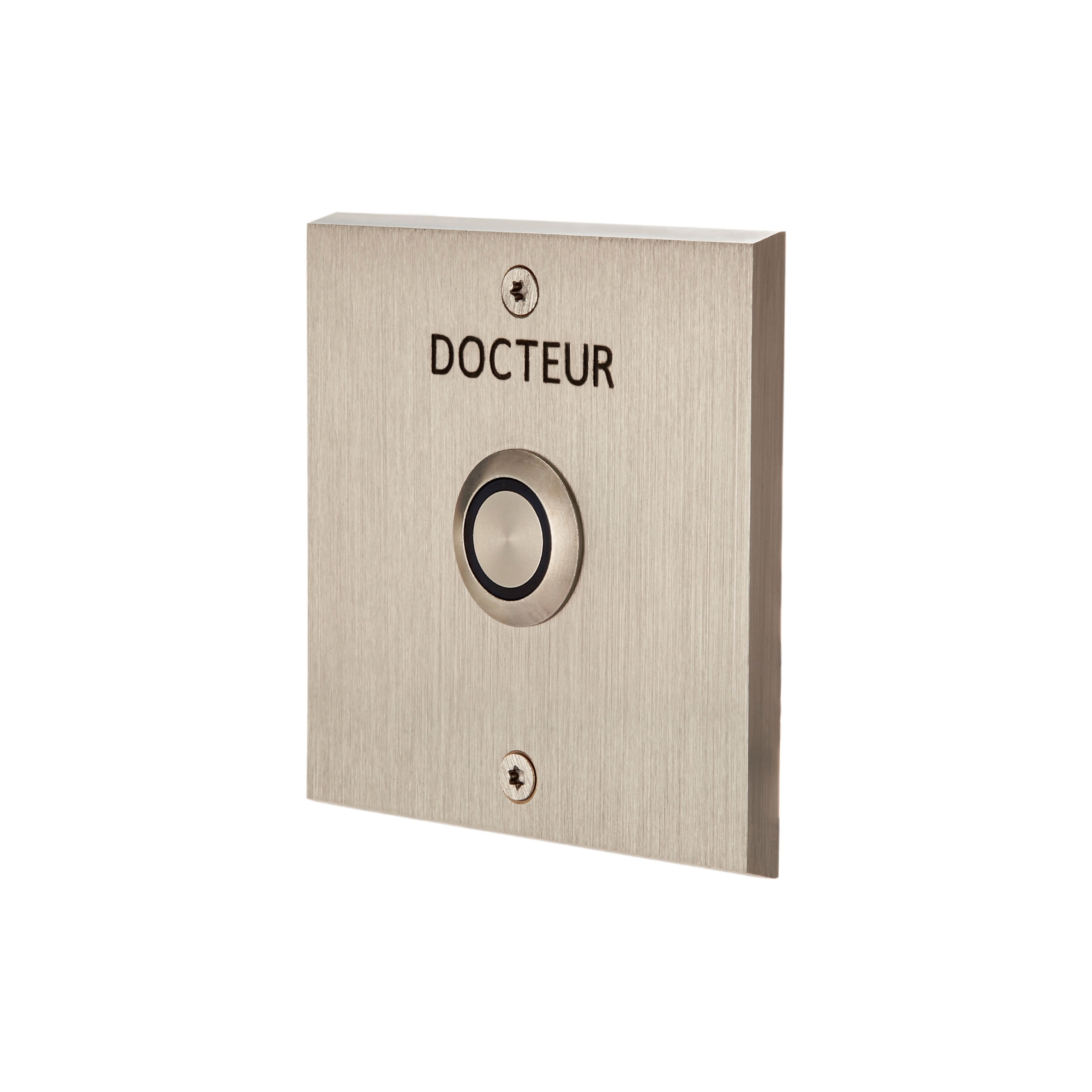 Mostra il prodotto Brushed Steel - Single Cover Plate - 1 anti-vandal PUSH del produttore Modelec