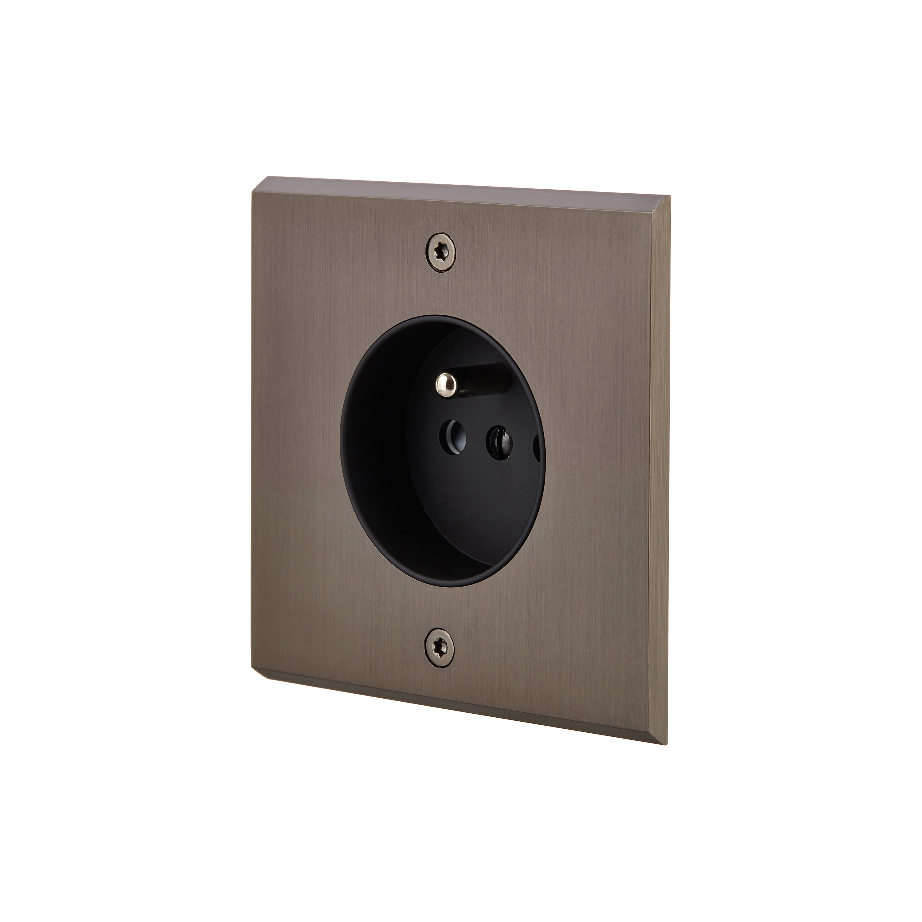 Display product Gun Metal - Single Cover Plate - Socket from manufacturer Modelec