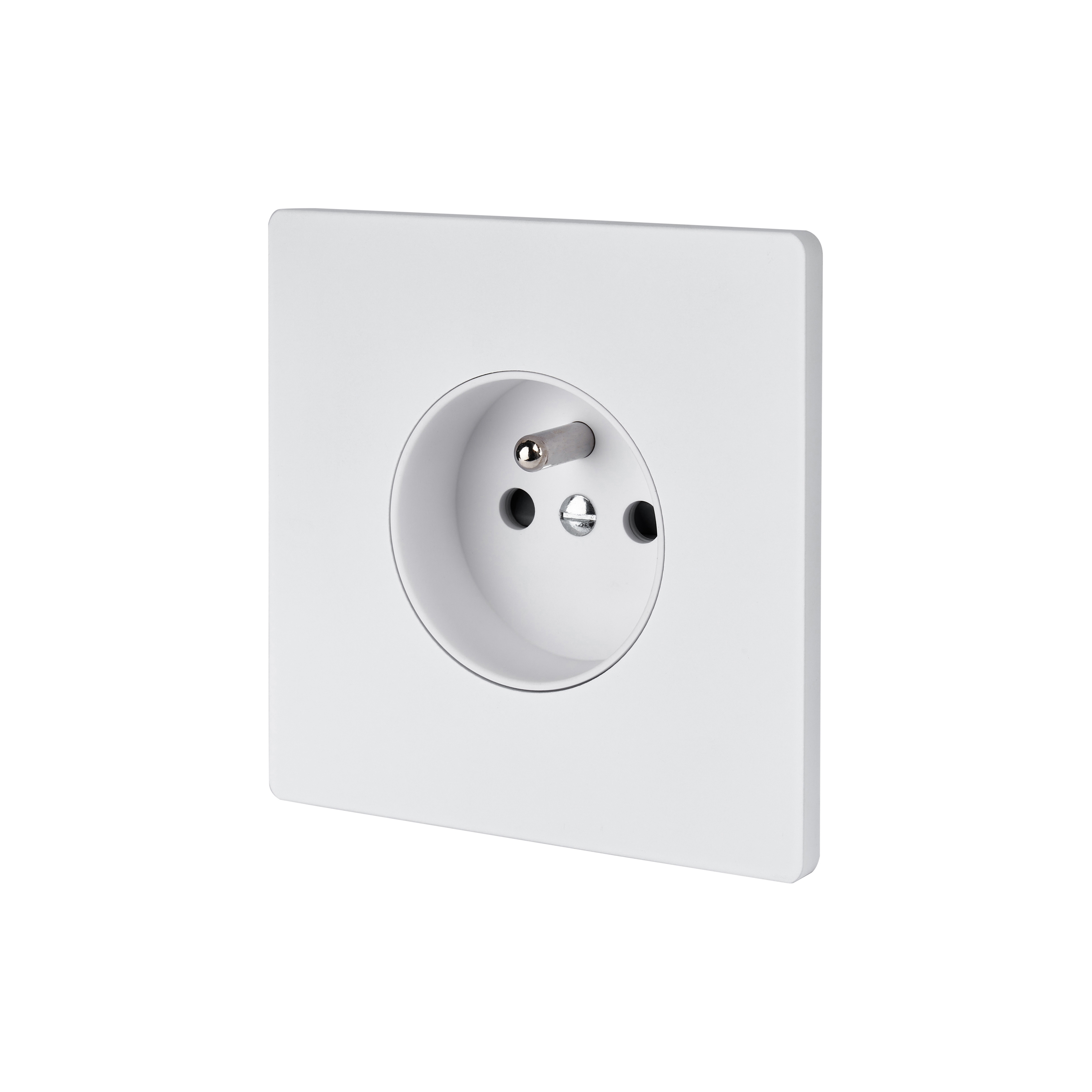 Display product Mat White - Single cover plate - 1 Socket from manufacturer Modelec