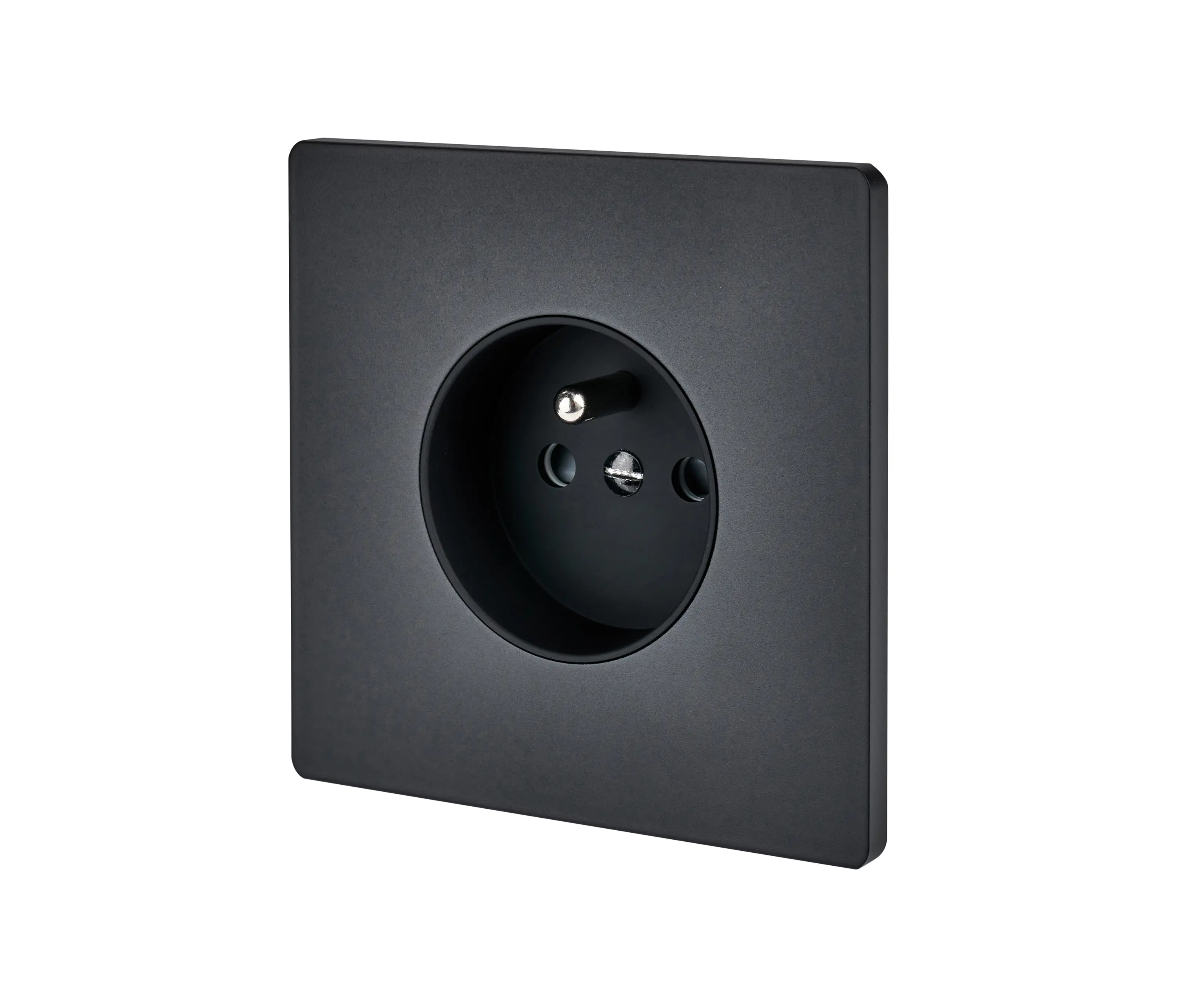 Modelec - Black Mat - Single cover plate - 1 Socket