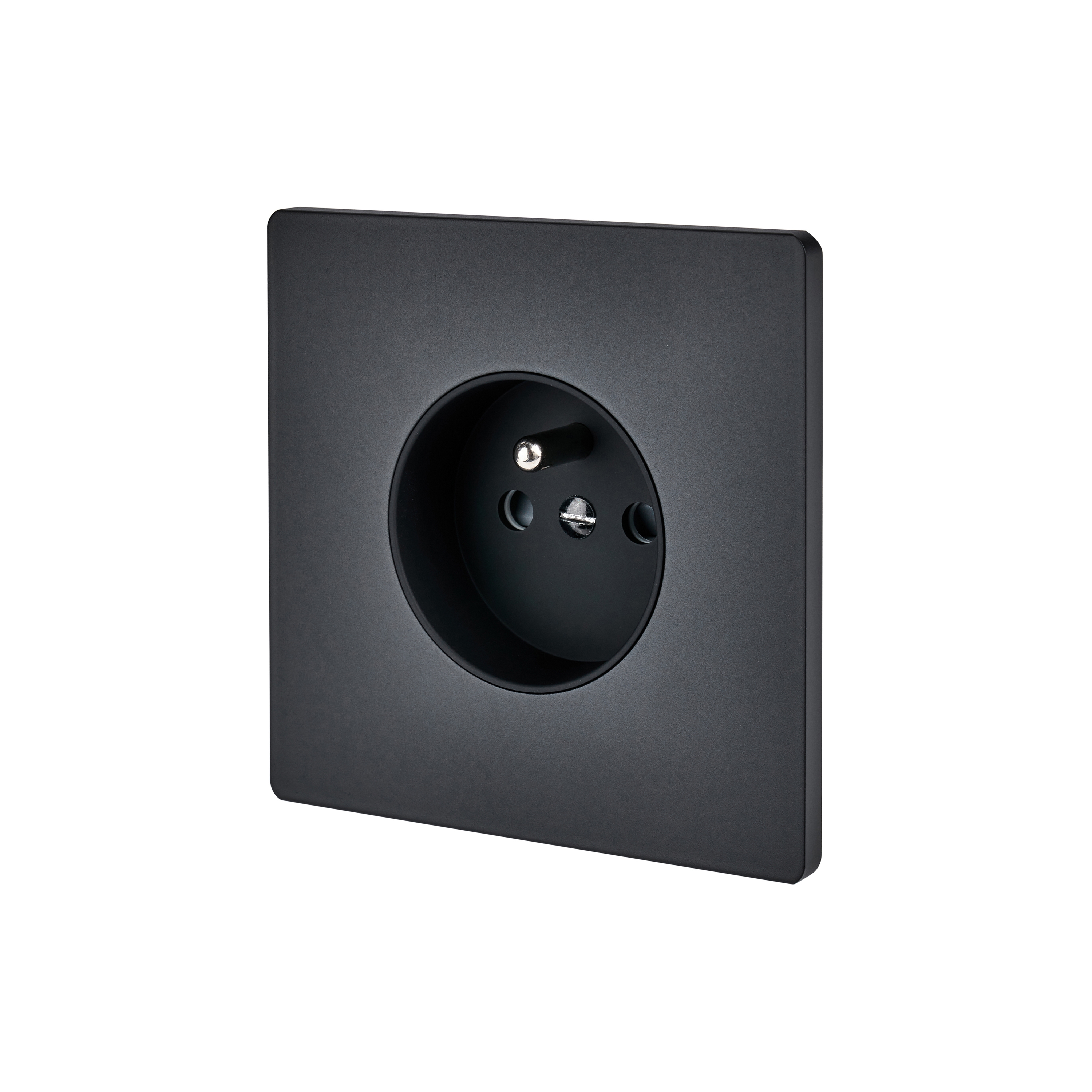 Display product Black Mat - Single cover plate - 1 Socket from manufacturer Modelec