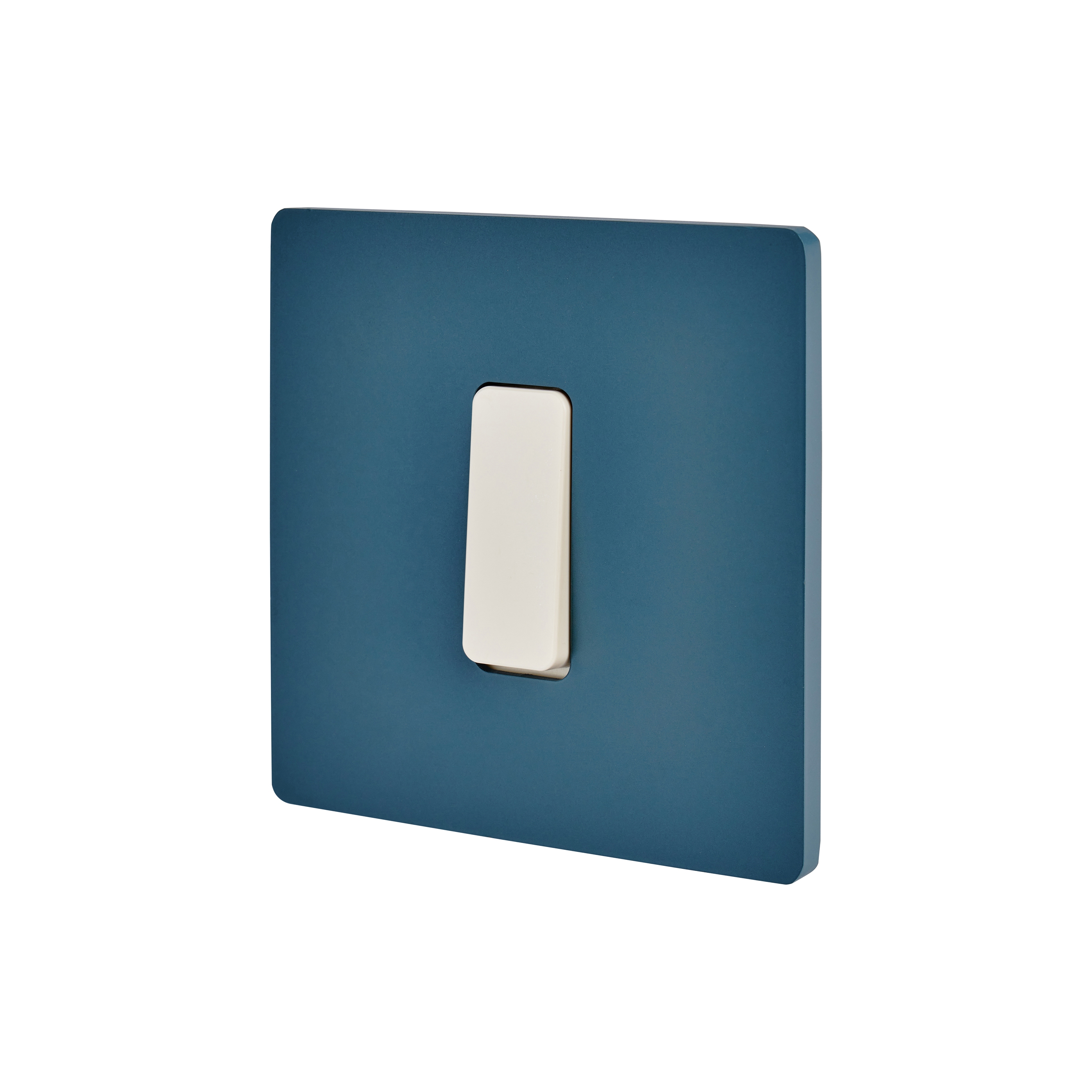 Mostra il prodotto RL Blue - Single cover plate - 1 flat ivory button del produttore Modelec