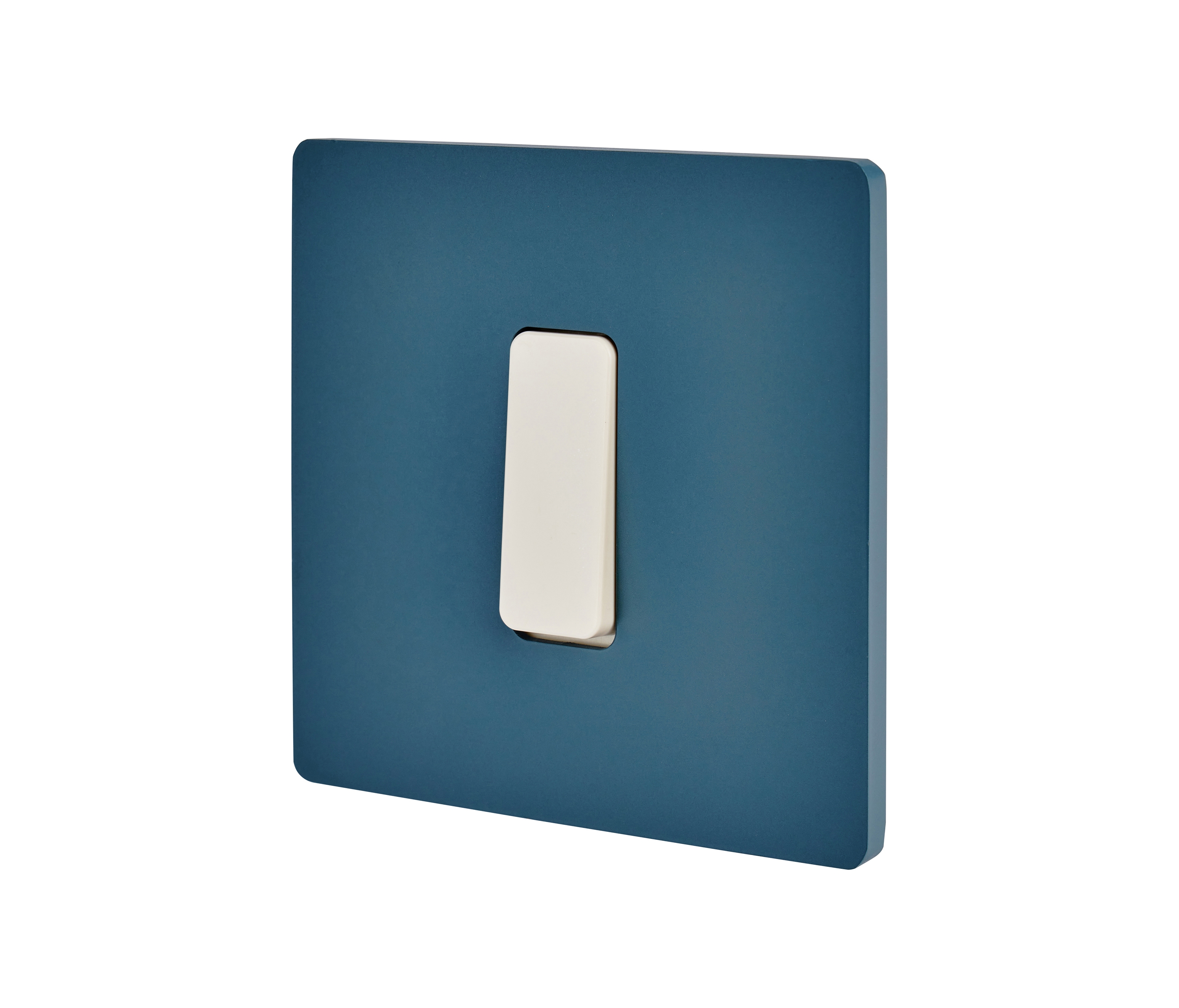 Afficher le produit Bleu RL -  Plaque simple - 1 Bouton plat ivoire du fabricant Modelec