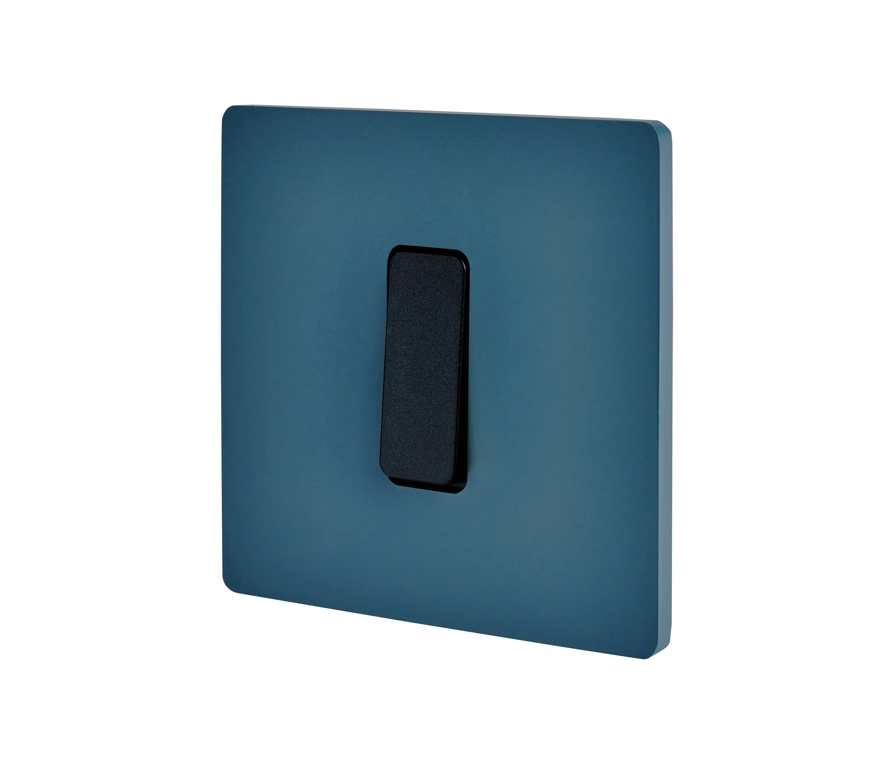 Modelec - Azúl Gris RL Mate - Placa simple - 1 botón negro