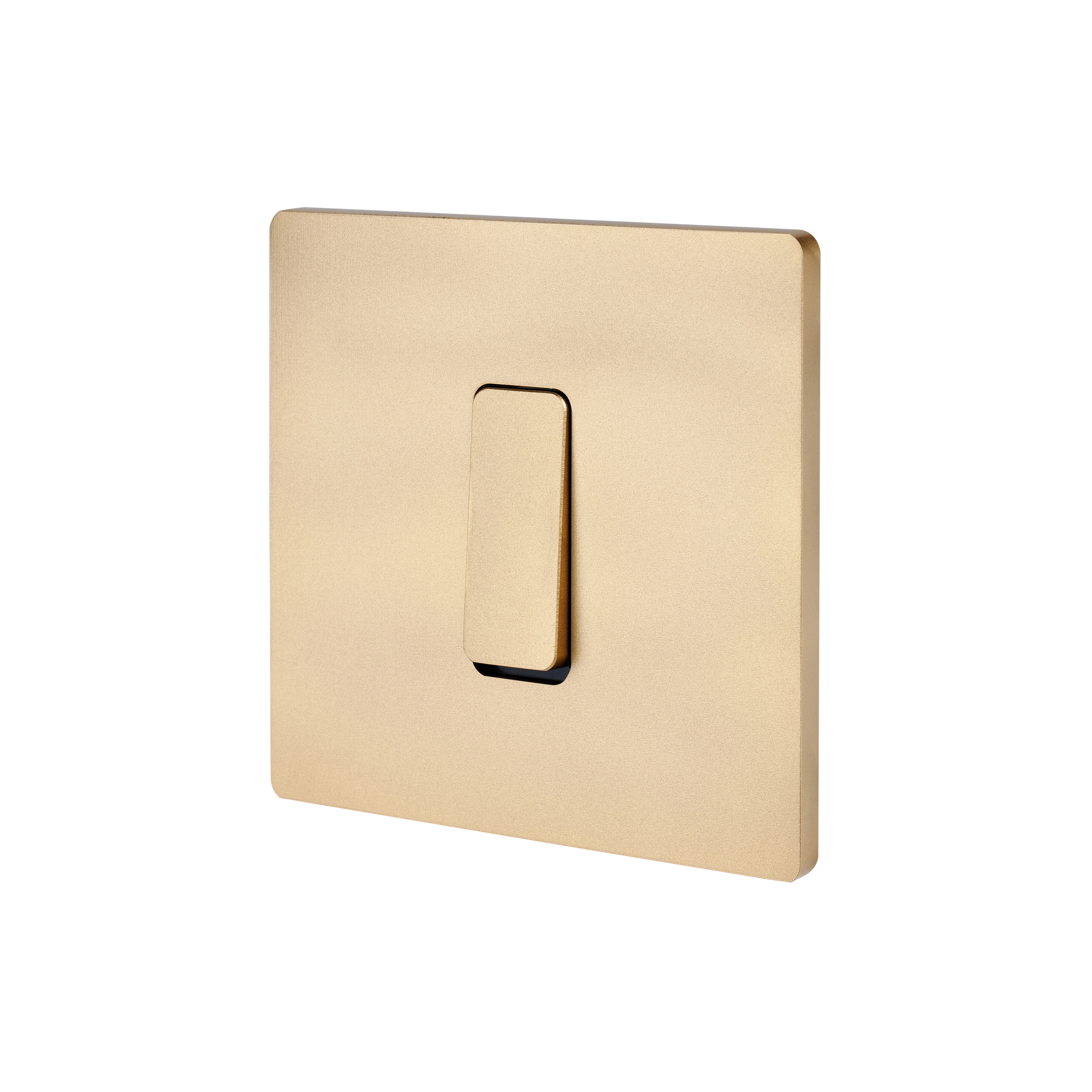 Mostra il prodotto Sanded Brass - Single cover plate - 1 flat sanded brass button del produttore Modelec