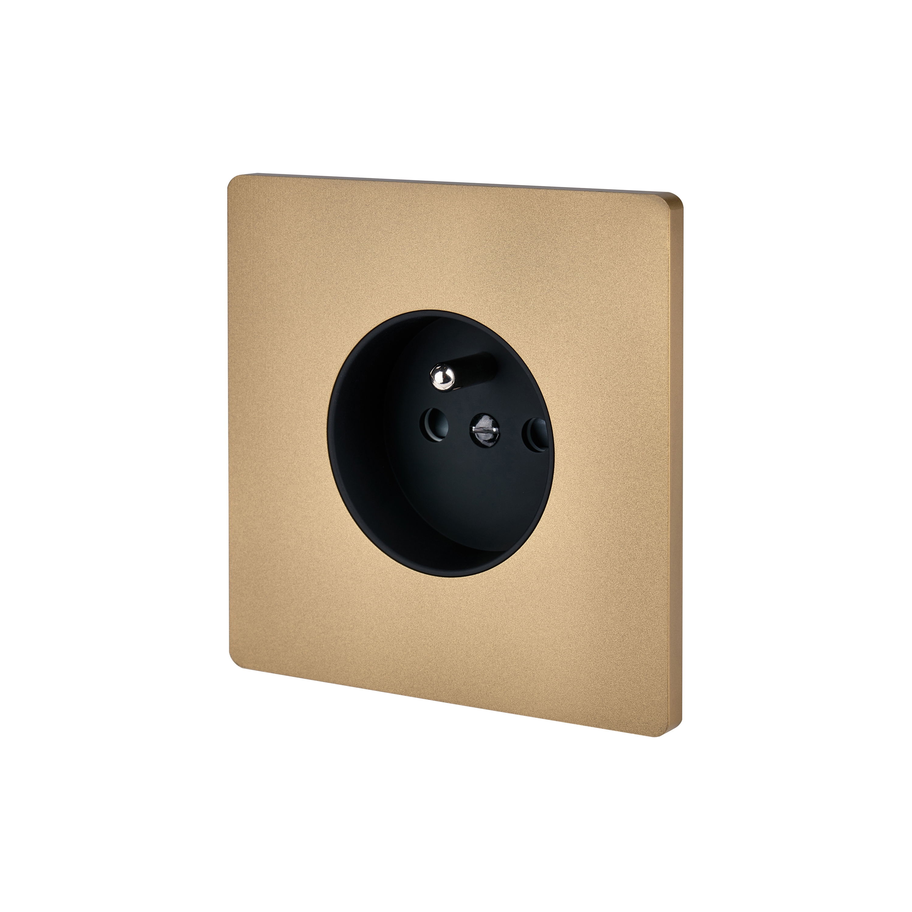 Display product Sanded Brass - Single cover plate - 1 Socket from manufacturer Modelec
