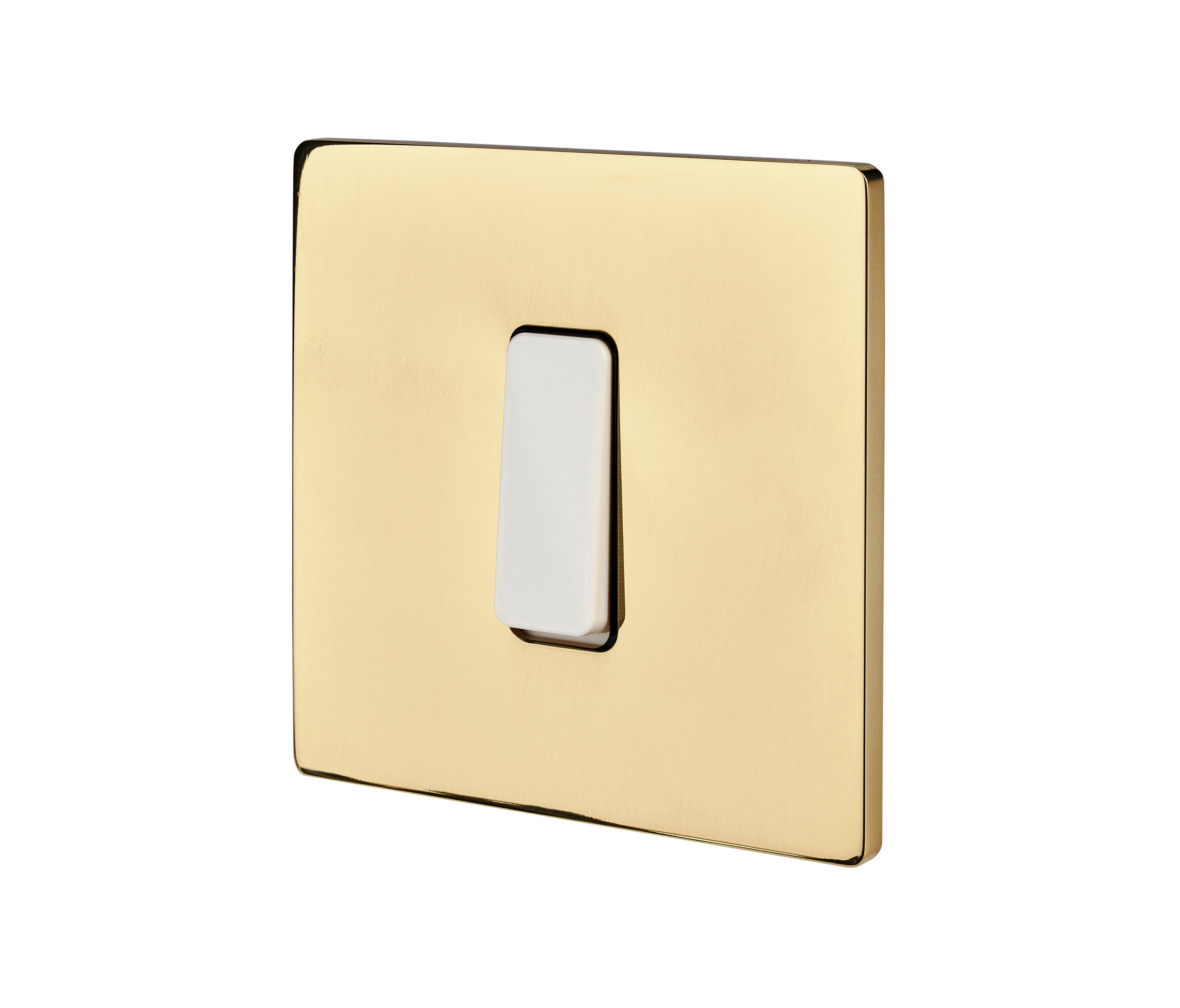 Afficher le produit Laiton QPC -  Plaque simple - 1 Bouton plat ivoire du fabricant Modelec
