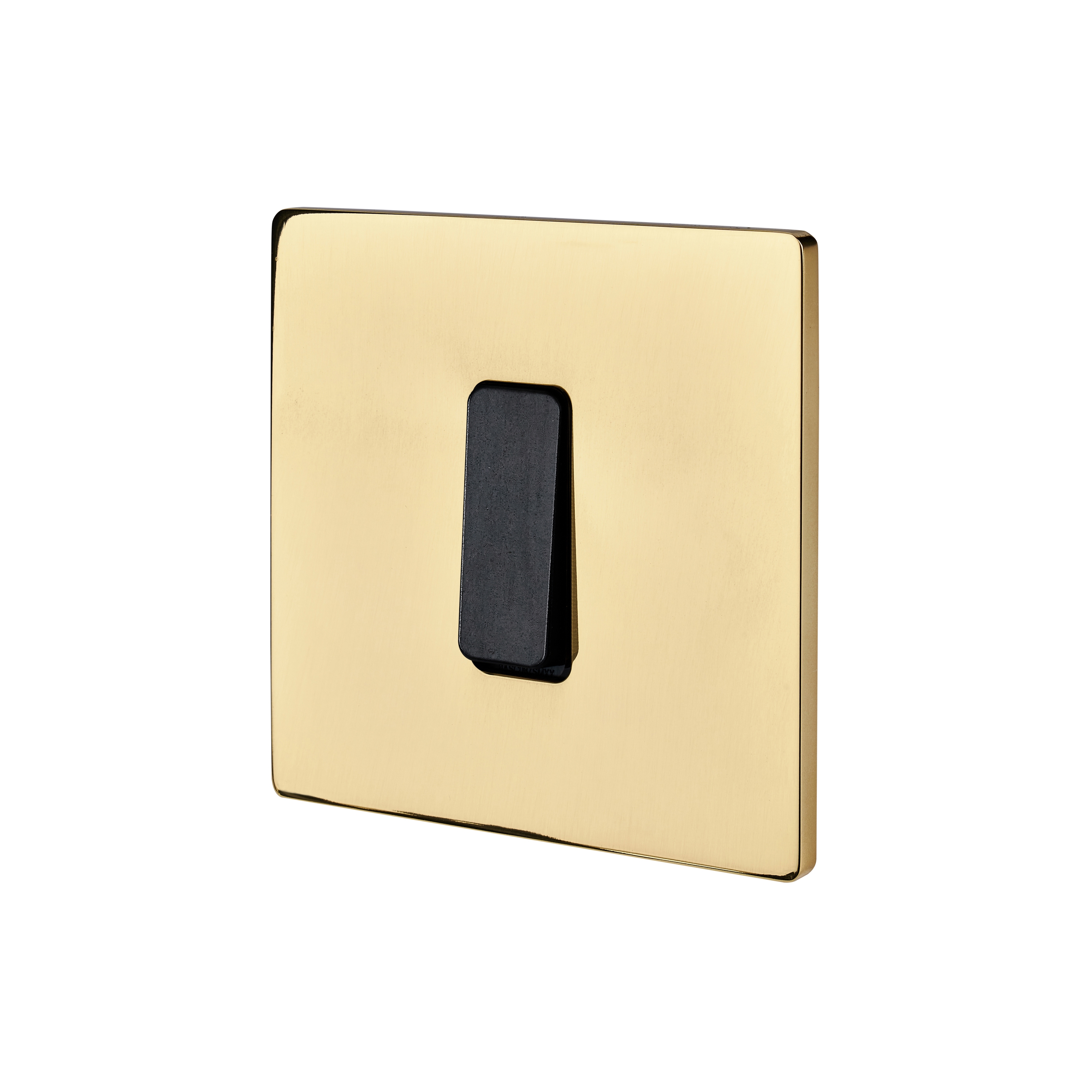 Laiton QPC -  Plaque simple - 1 Bouton plat acier brut STB