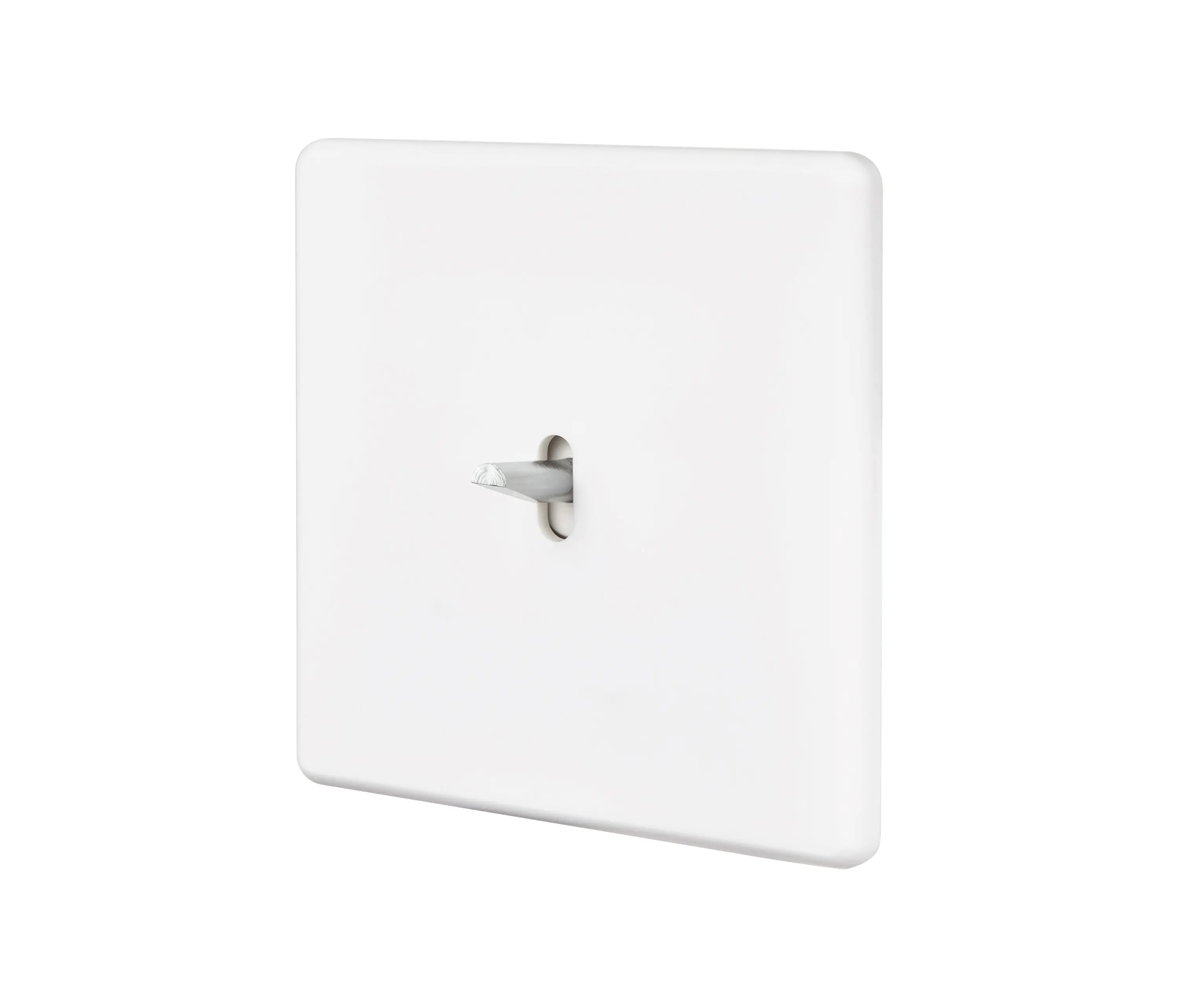 Modelec - Soft Touch Blanc - Plaque Simple - 1 levier acier