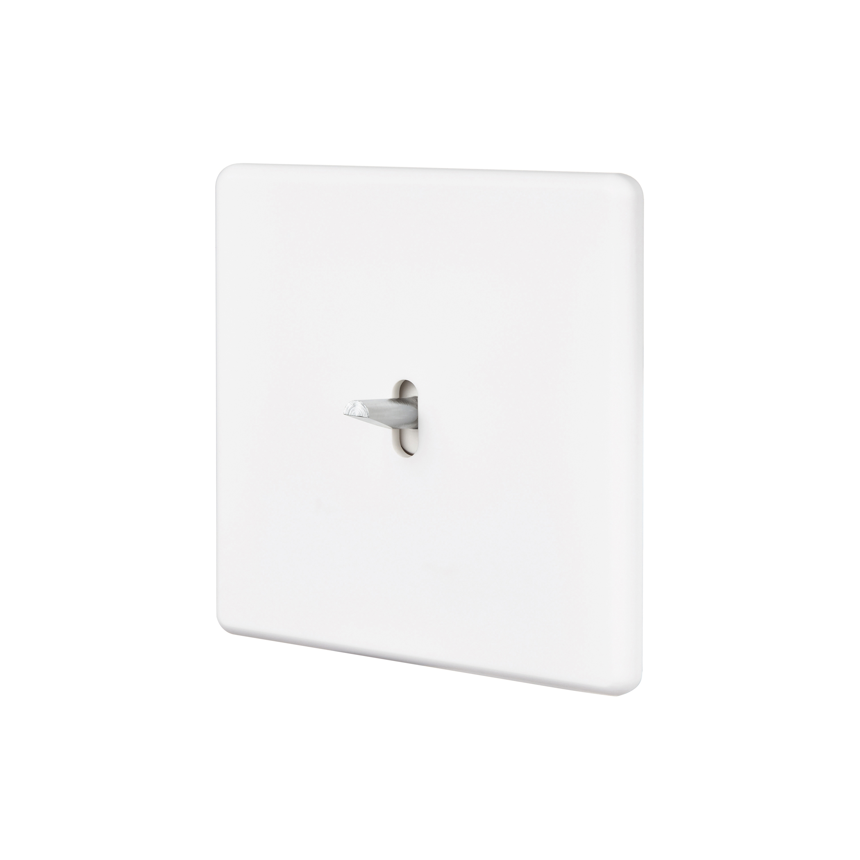 Afficher le produit Soft Touch Blanc - Plaque Simple - 1 levier acier du fabricant Modelec