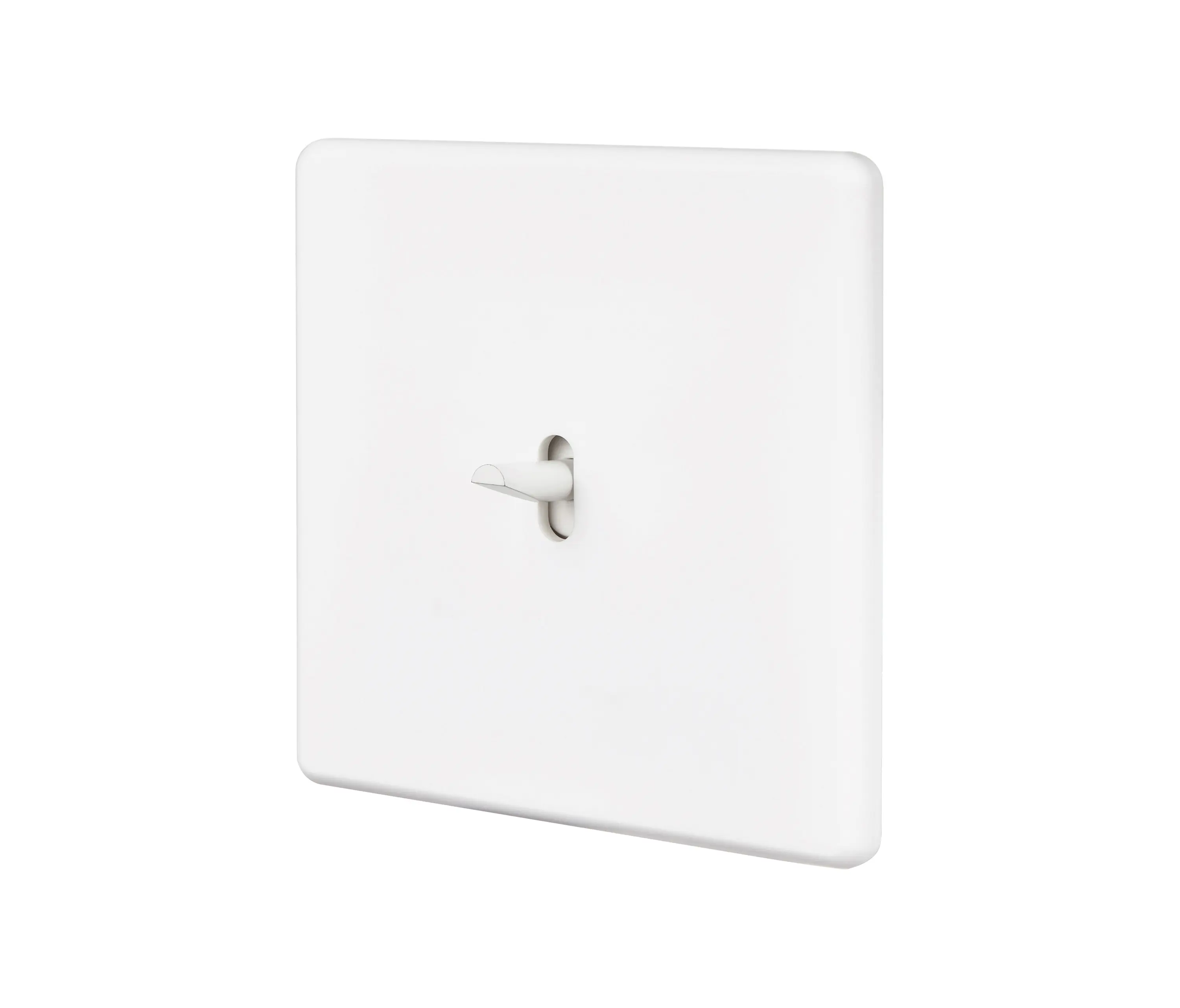 Modelec - Soft Touch Weiß - 1fache Frontblende - 1 Weiß Kipphebel