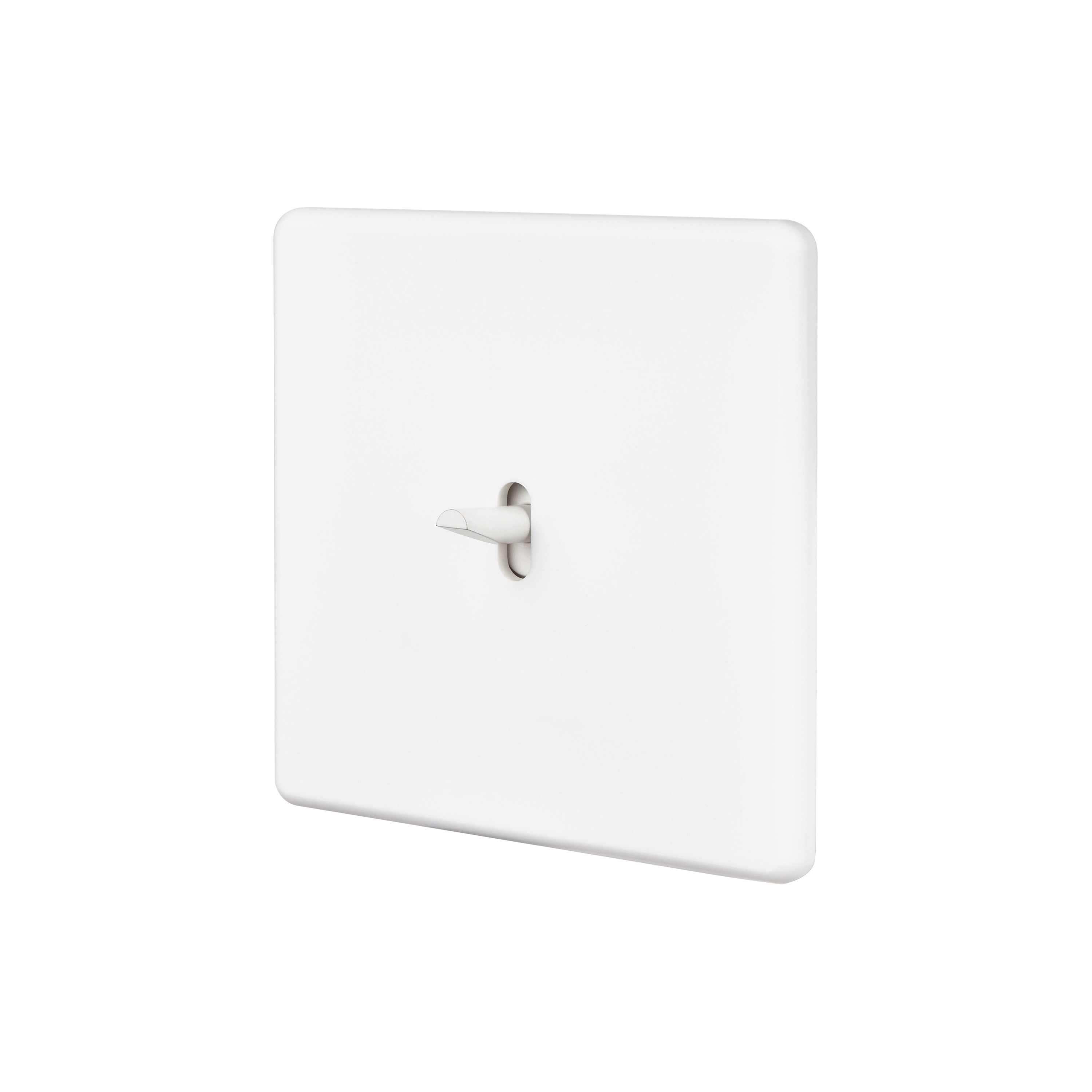Soft Touch Blanc - Plaque Simple - 1 levier blanc