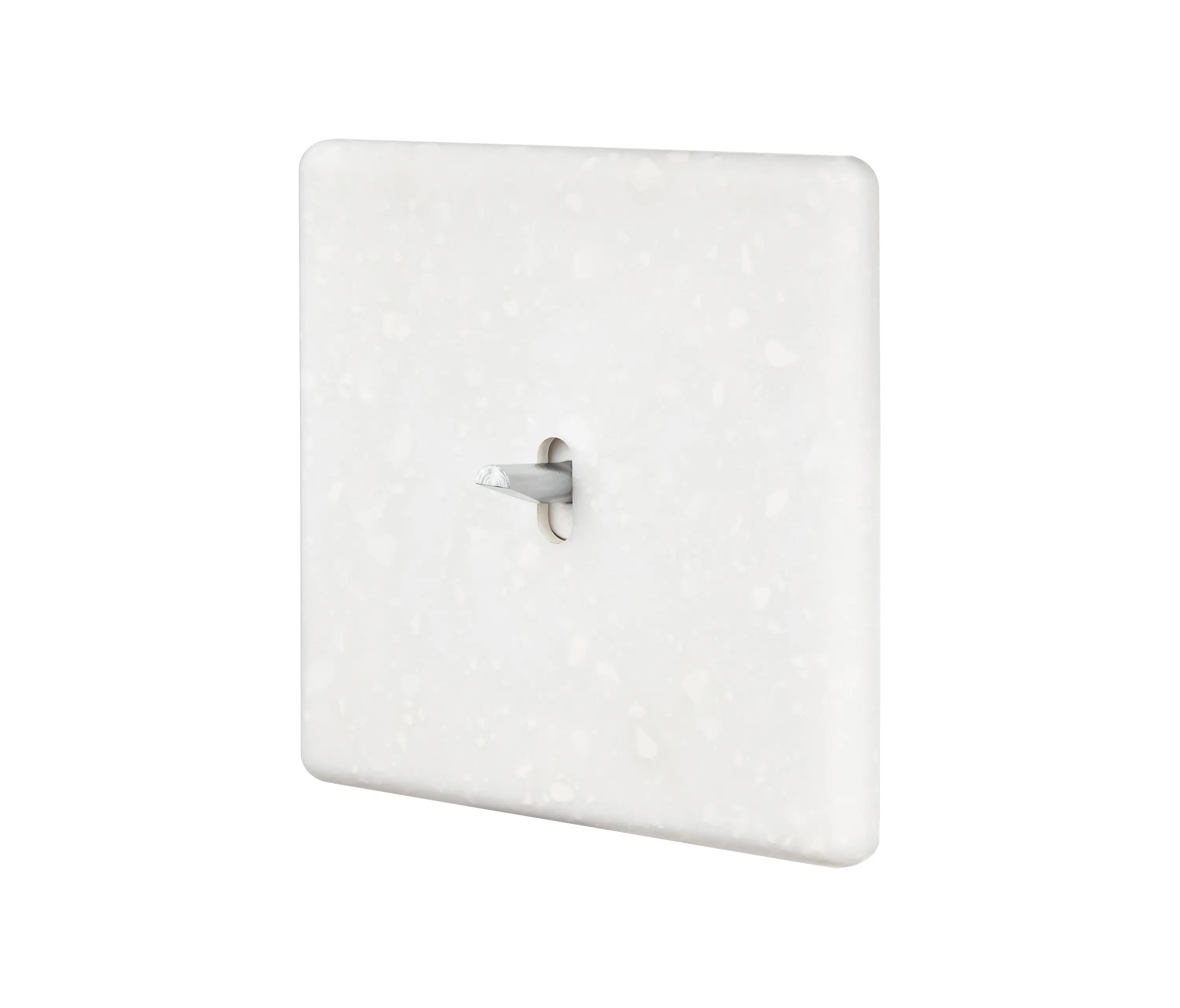 Modelec - Terrazzo Weiß - 1fache Frontblende - 1 stahl Kipphebel