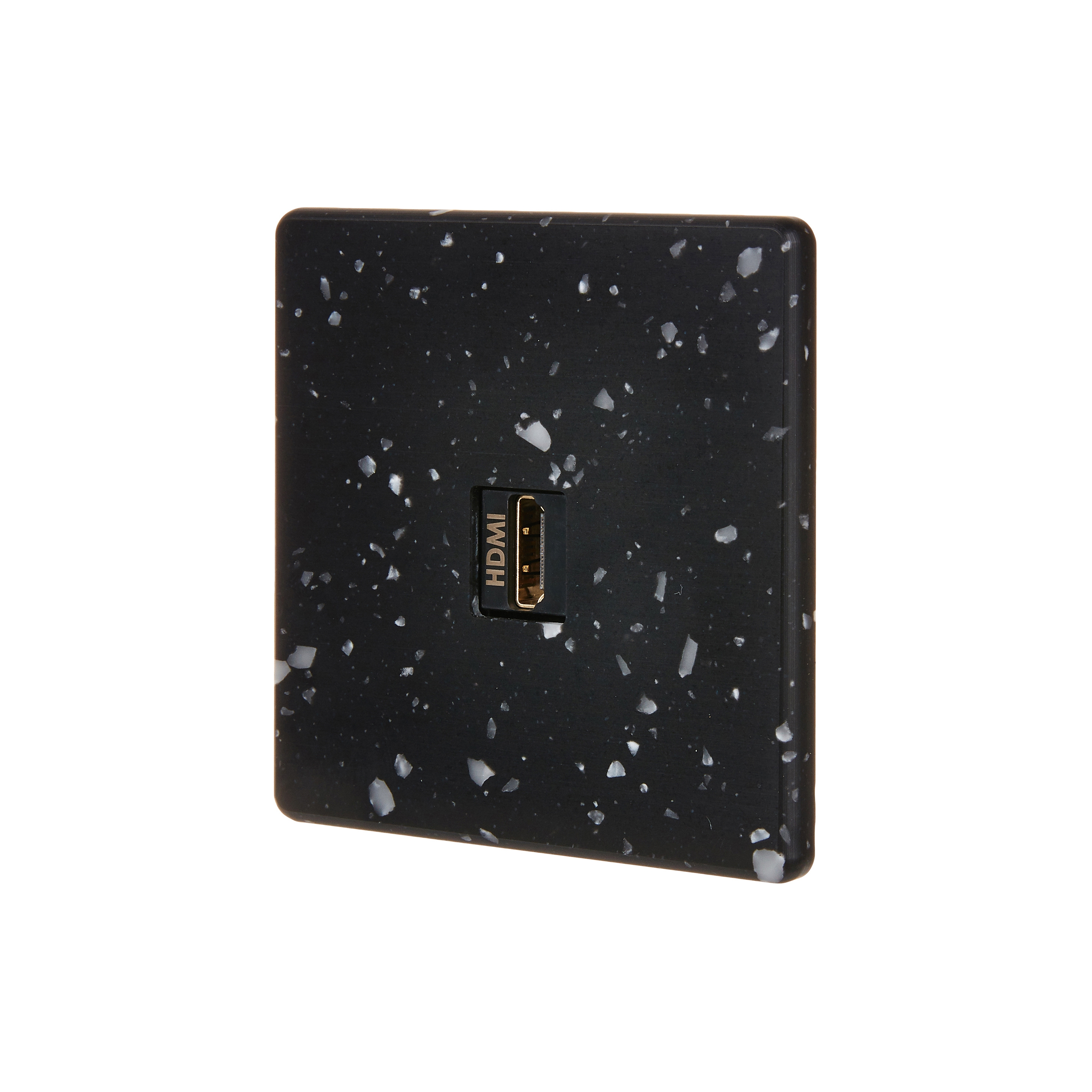 Display product Black Terrazzo - Single Cover Plate - 1 HDMI from manufacturer Modelec