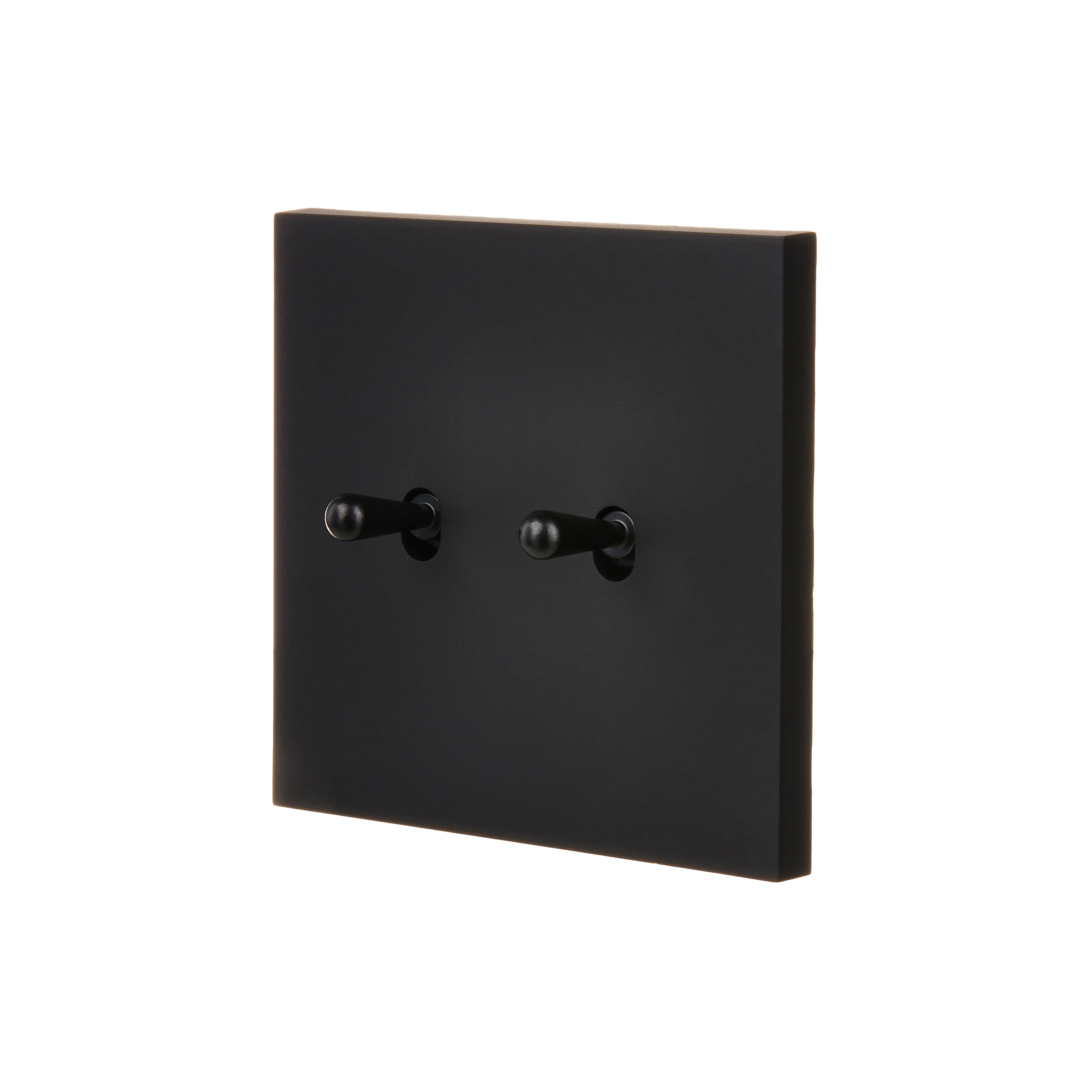 Afficher le produit Soft Touch Noir - Plaque Simple - 2 leviers noir du fabricant Modelec