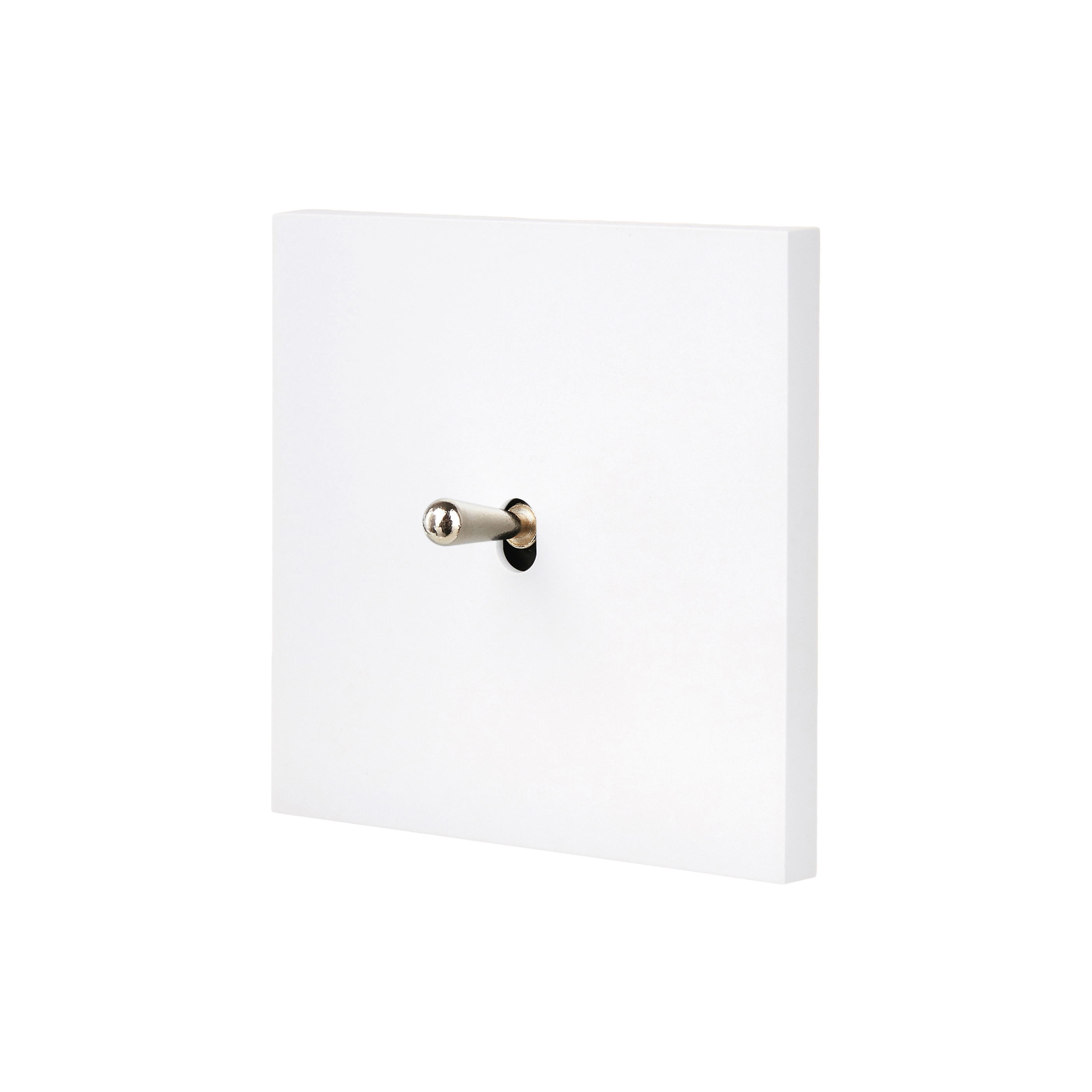 Afficher le produit Soft Touch Blanc - Plaque Simple - 1 levier acier du fabricant Modelec