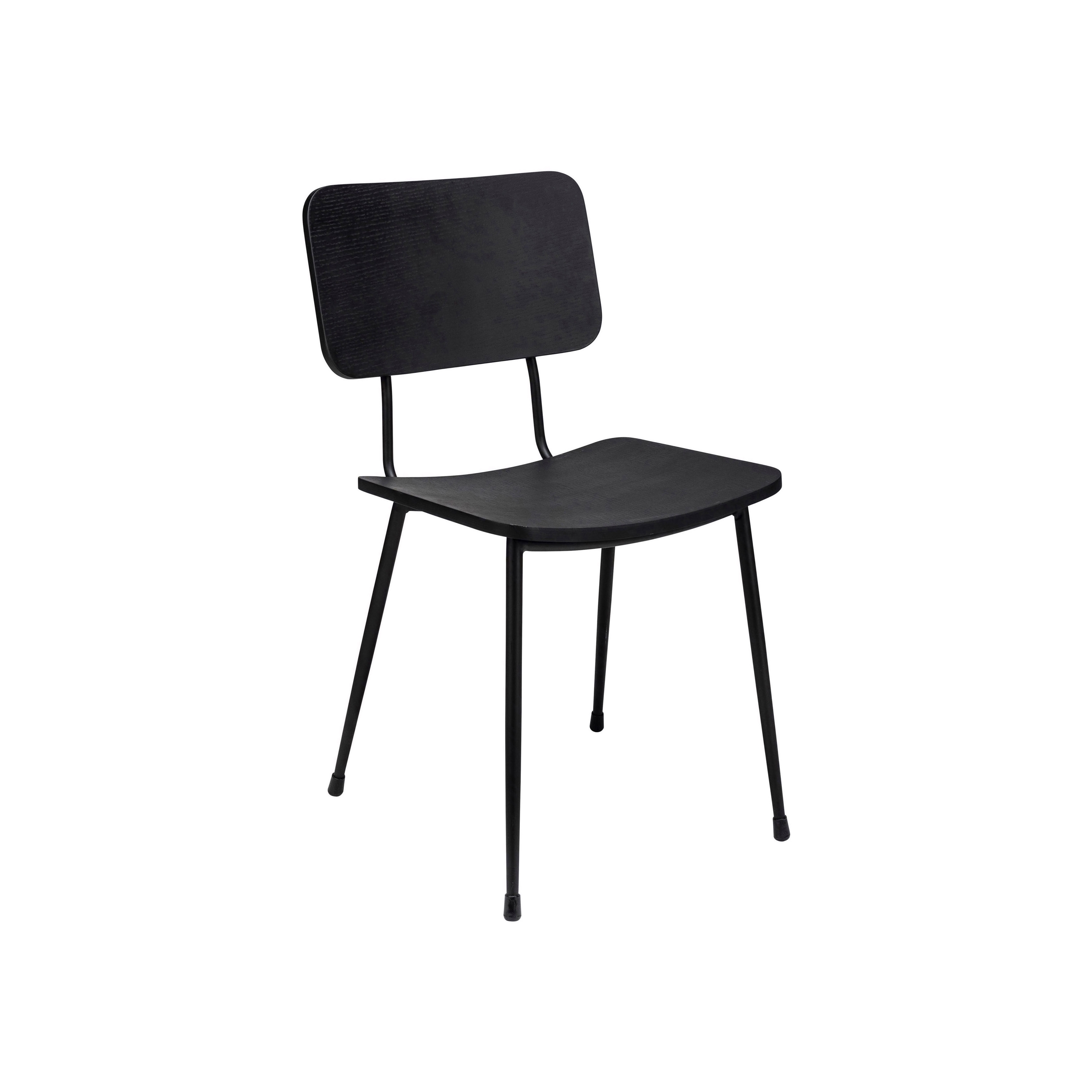 Gerlin Plywood SC, seat and back matt black lacquered