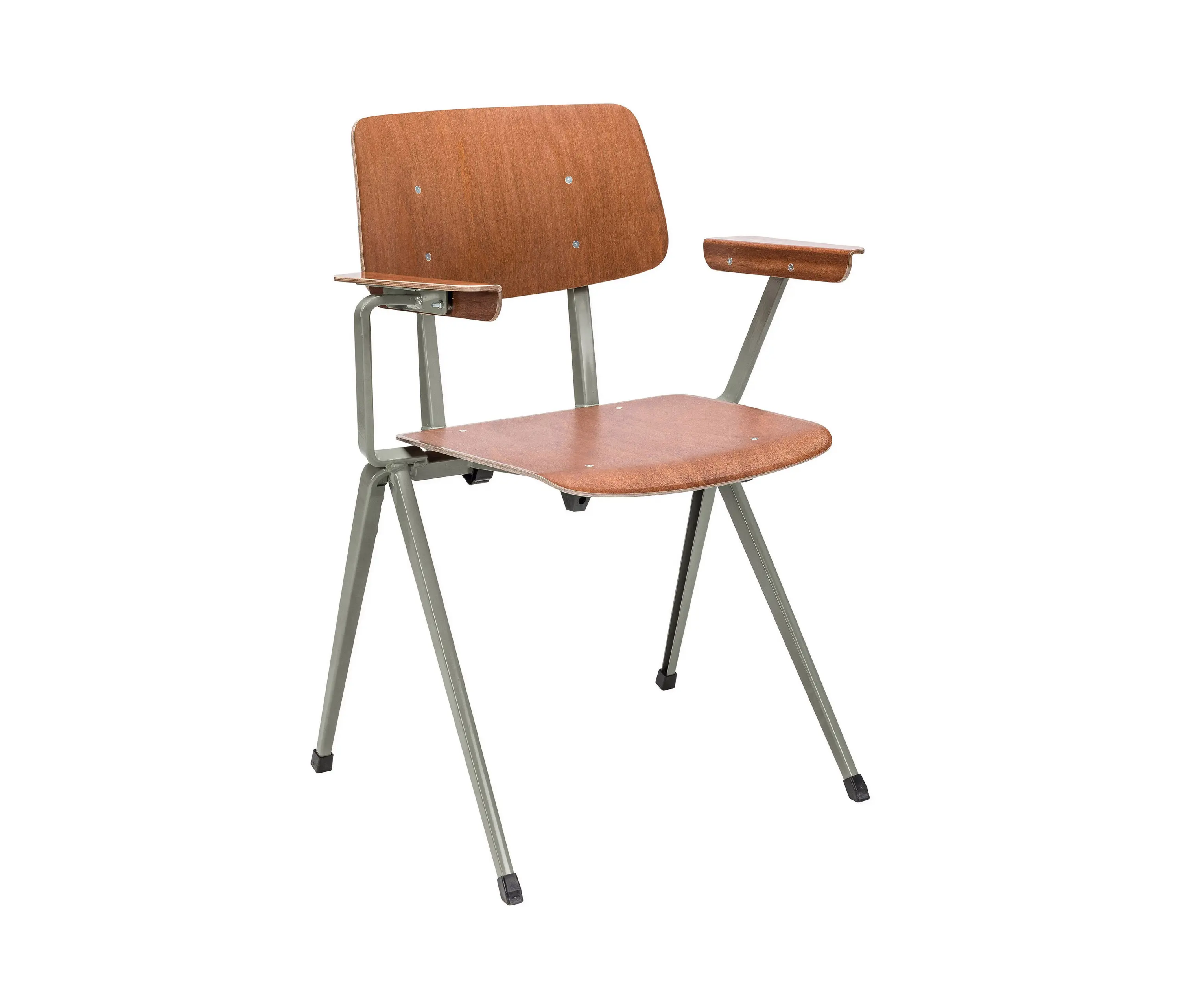 Satelliet Originals - S-17 AC, frame grey, seat, back and arm redbrown
