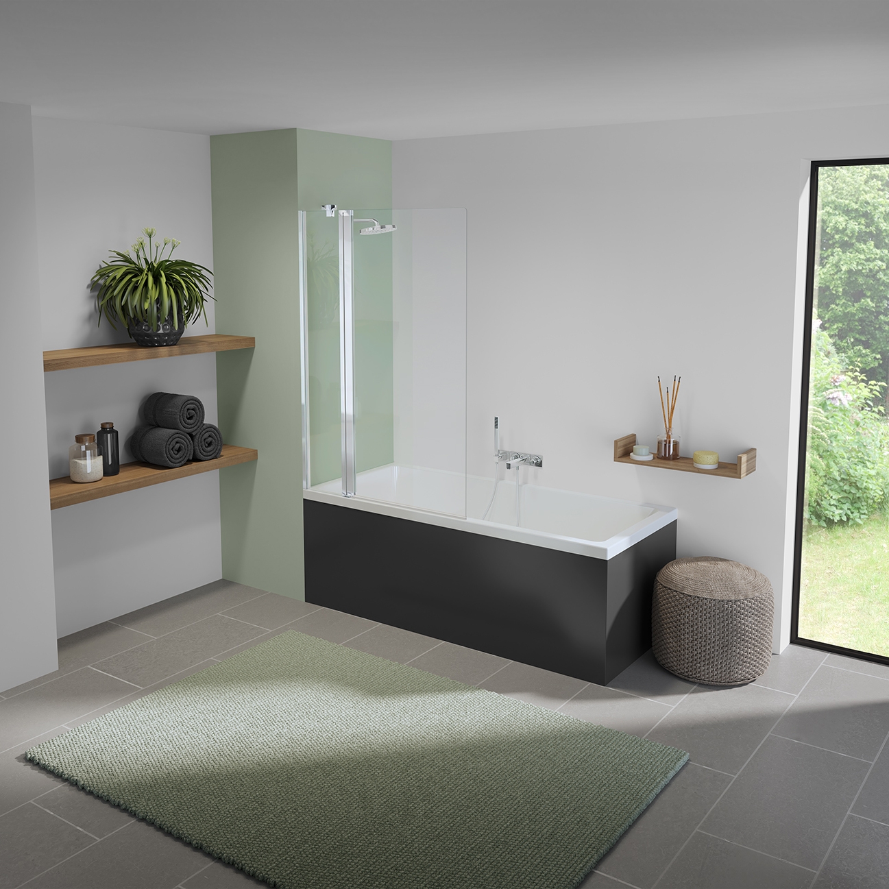Afficher le produit S400 PPTB Porte battante avec
élément fixe sur baignoire du fabricant Koralle