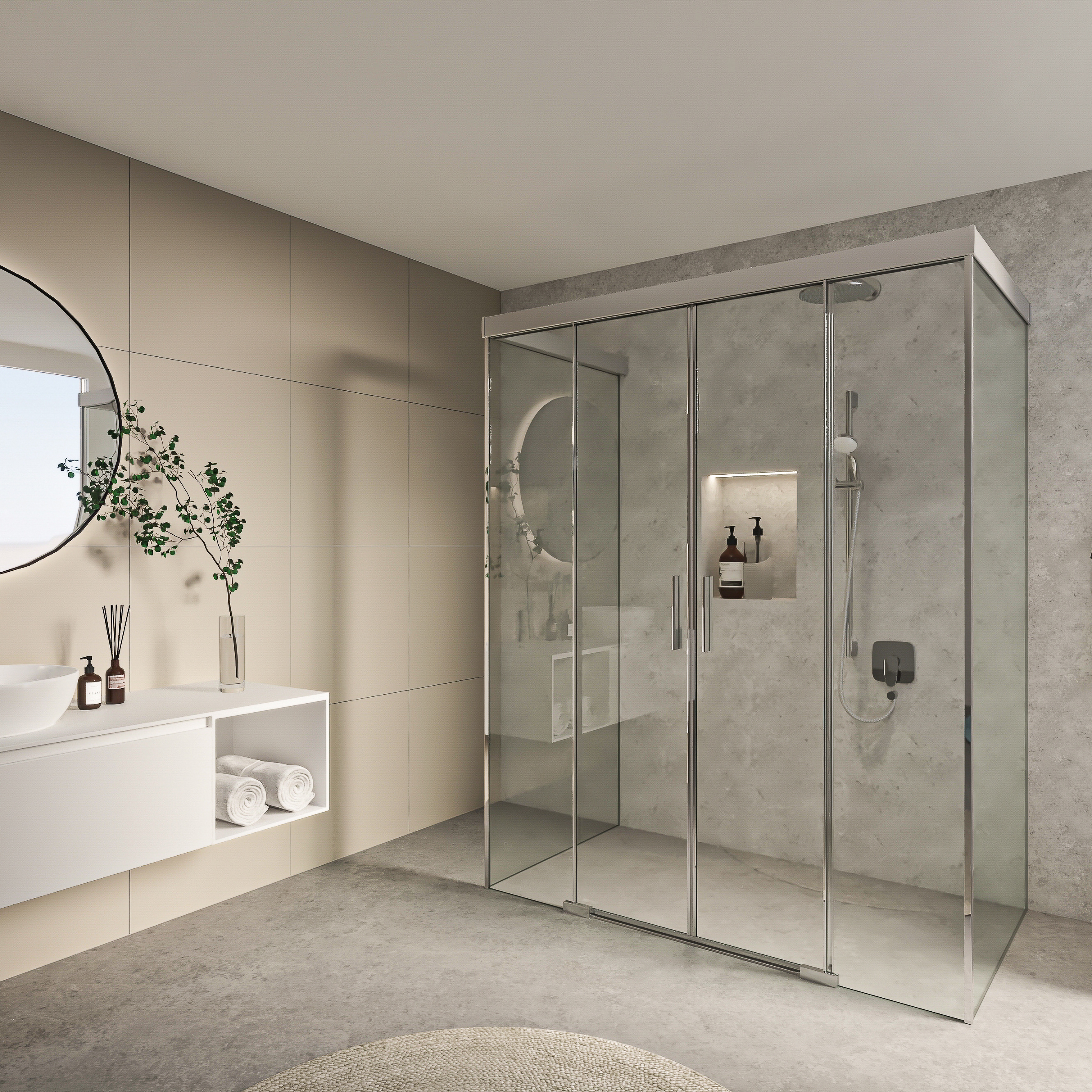 Mostra il prodotto S606 PDS4 + U-Form Porta scorrevole a 4 elementi del produttore Koralle