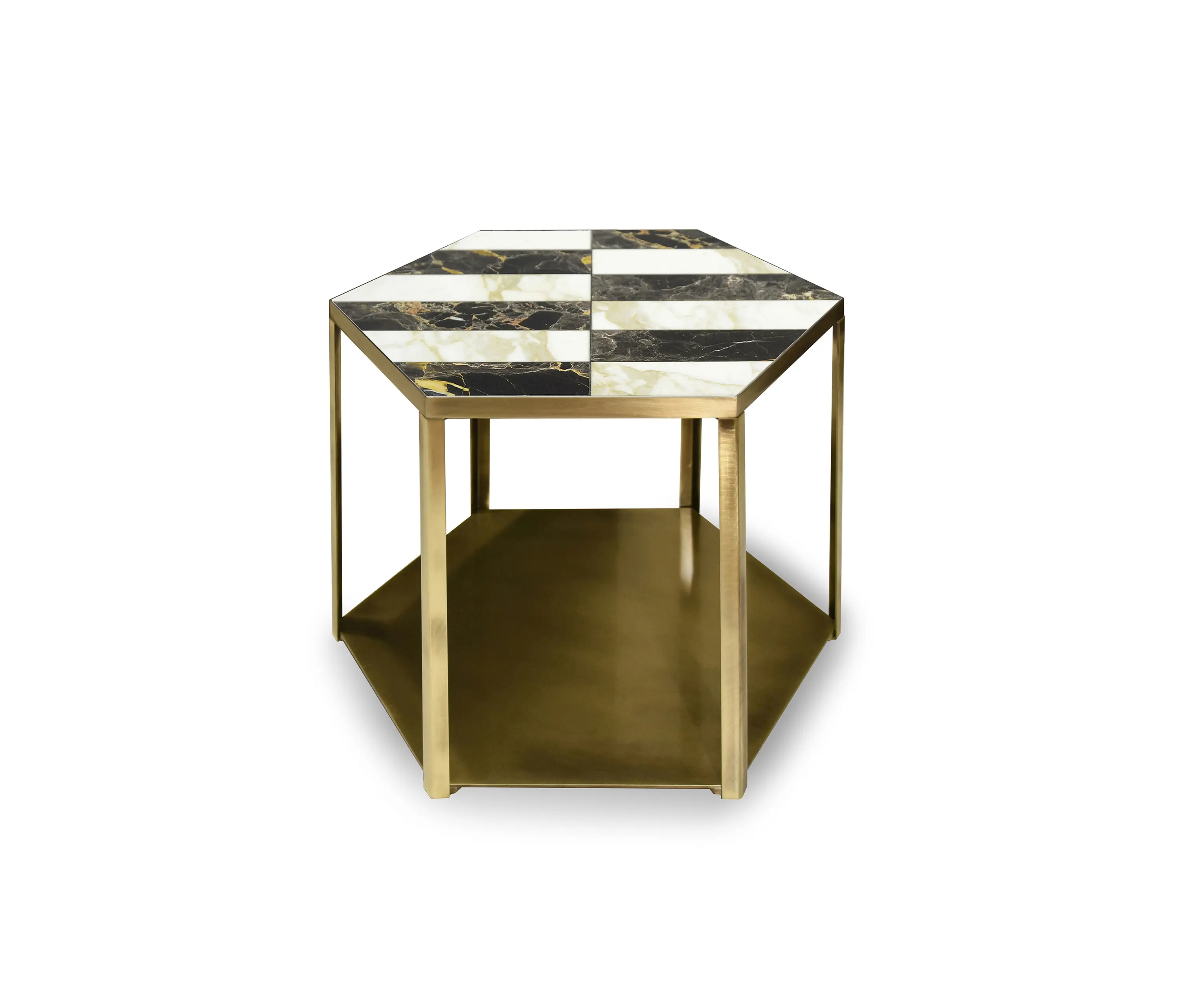 Marioni - Mel | Side Table With Inlaid Marble Top