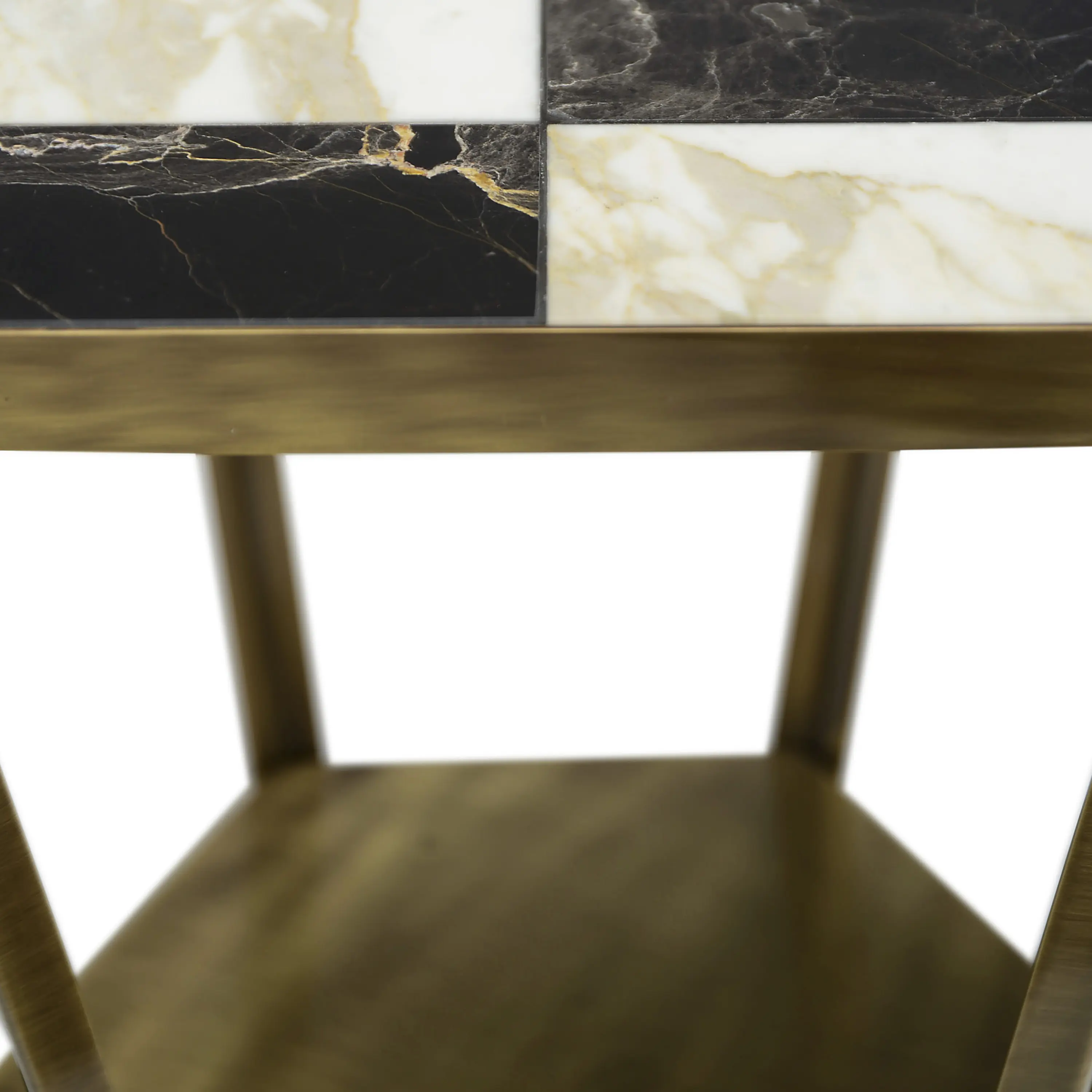 Marioni - Ray | Side Table With Inlaid Marble Top