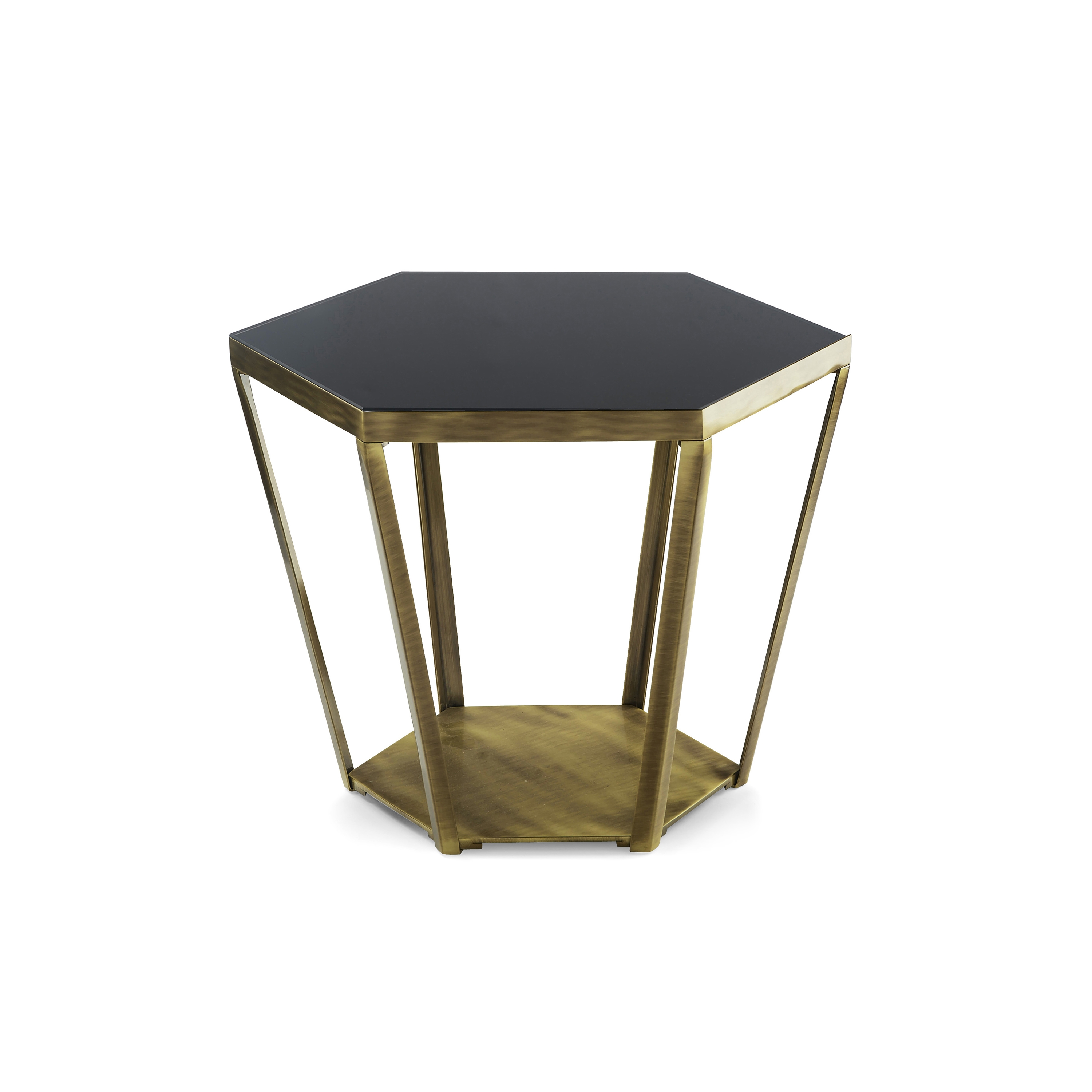 Display product Ray | Sloping Side Table With Glass Top from manufacturer Marioni