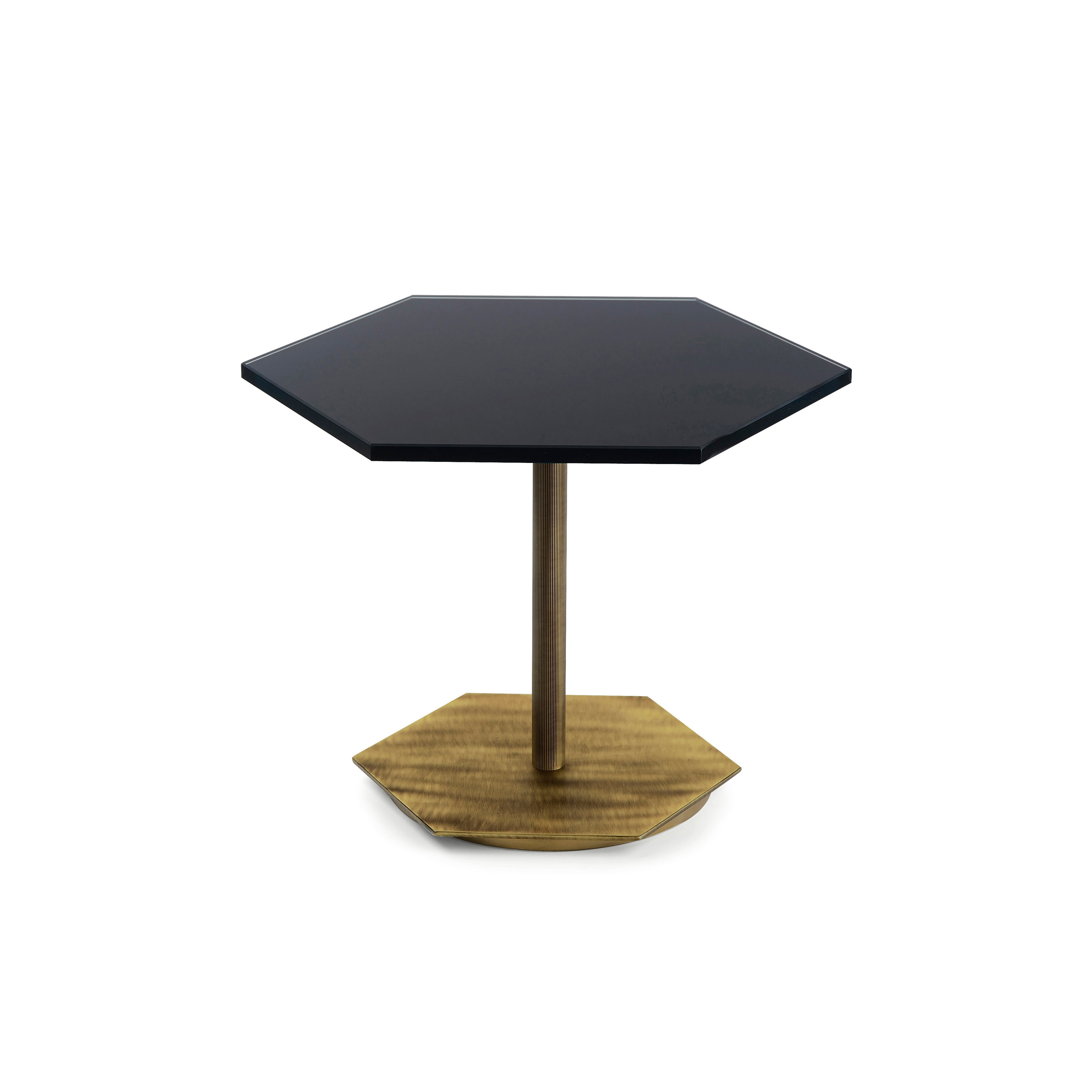 Ted | Low Side Table With Glass Top