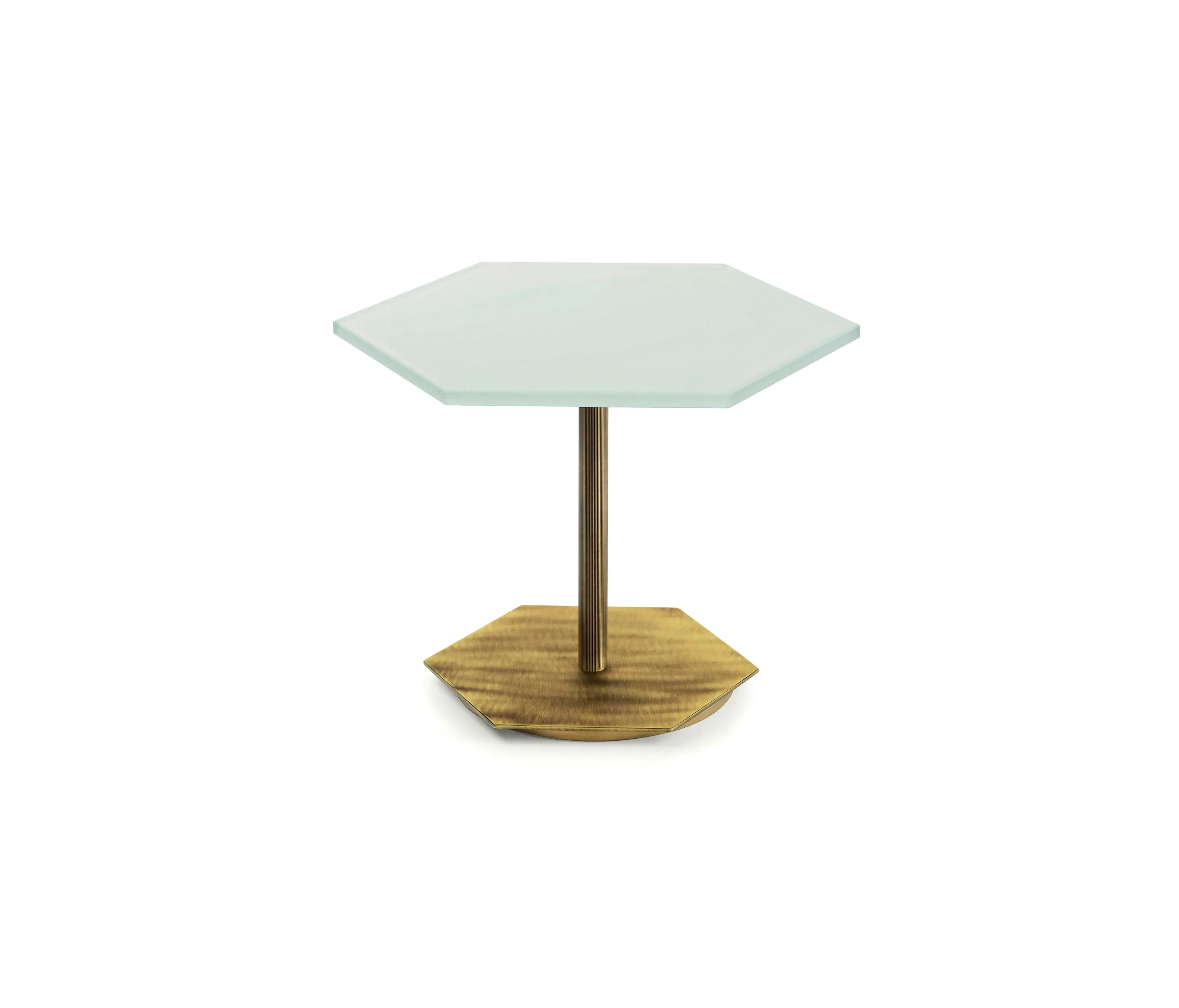 Marioni - Ted | Low Side Table With Glass Top