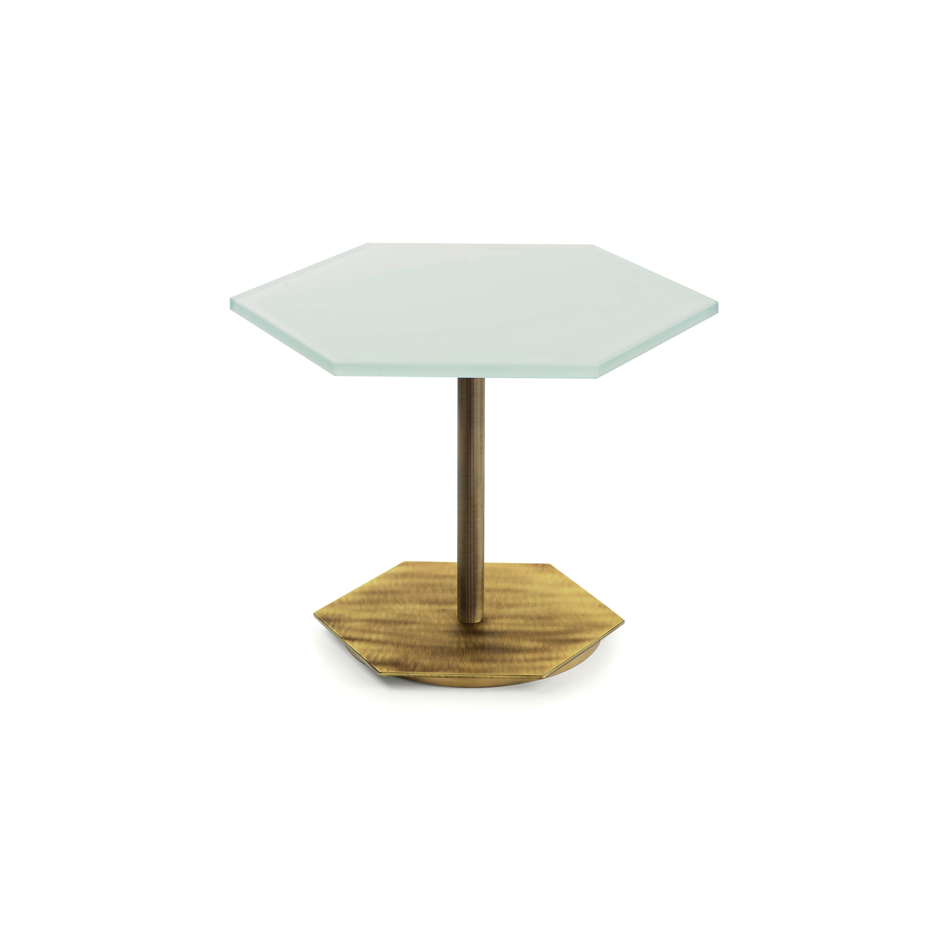 Ted | Low Side Table With Glass Top