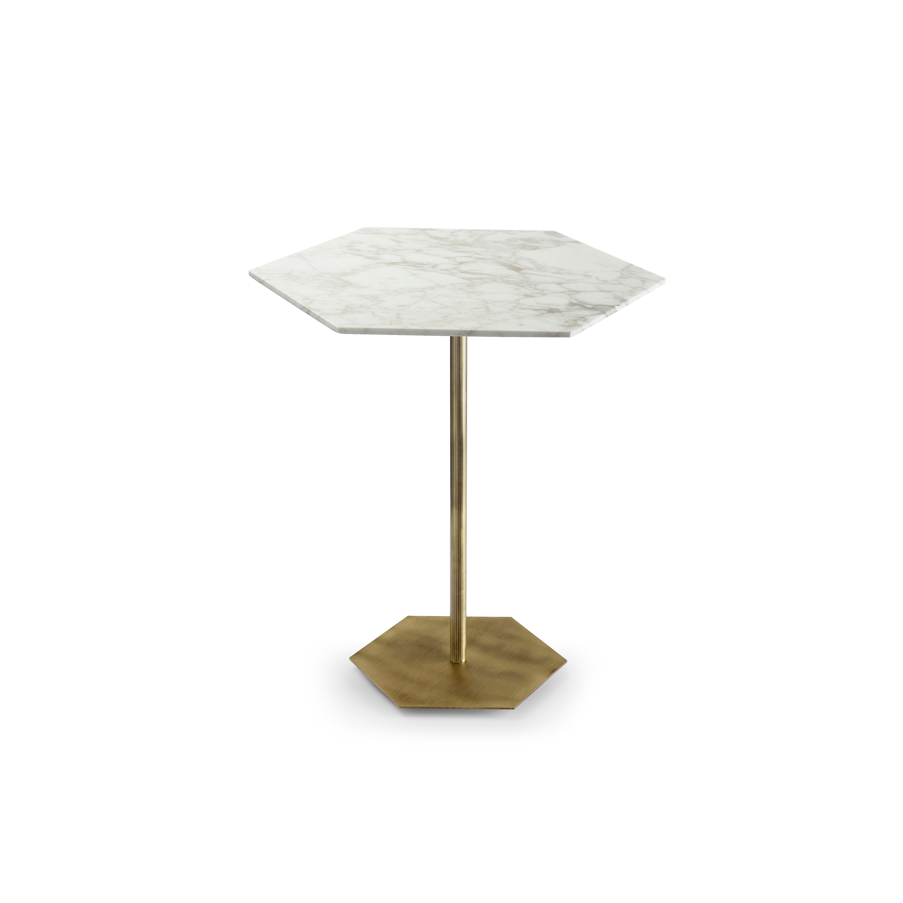 Ted | Side Table With Marble Top