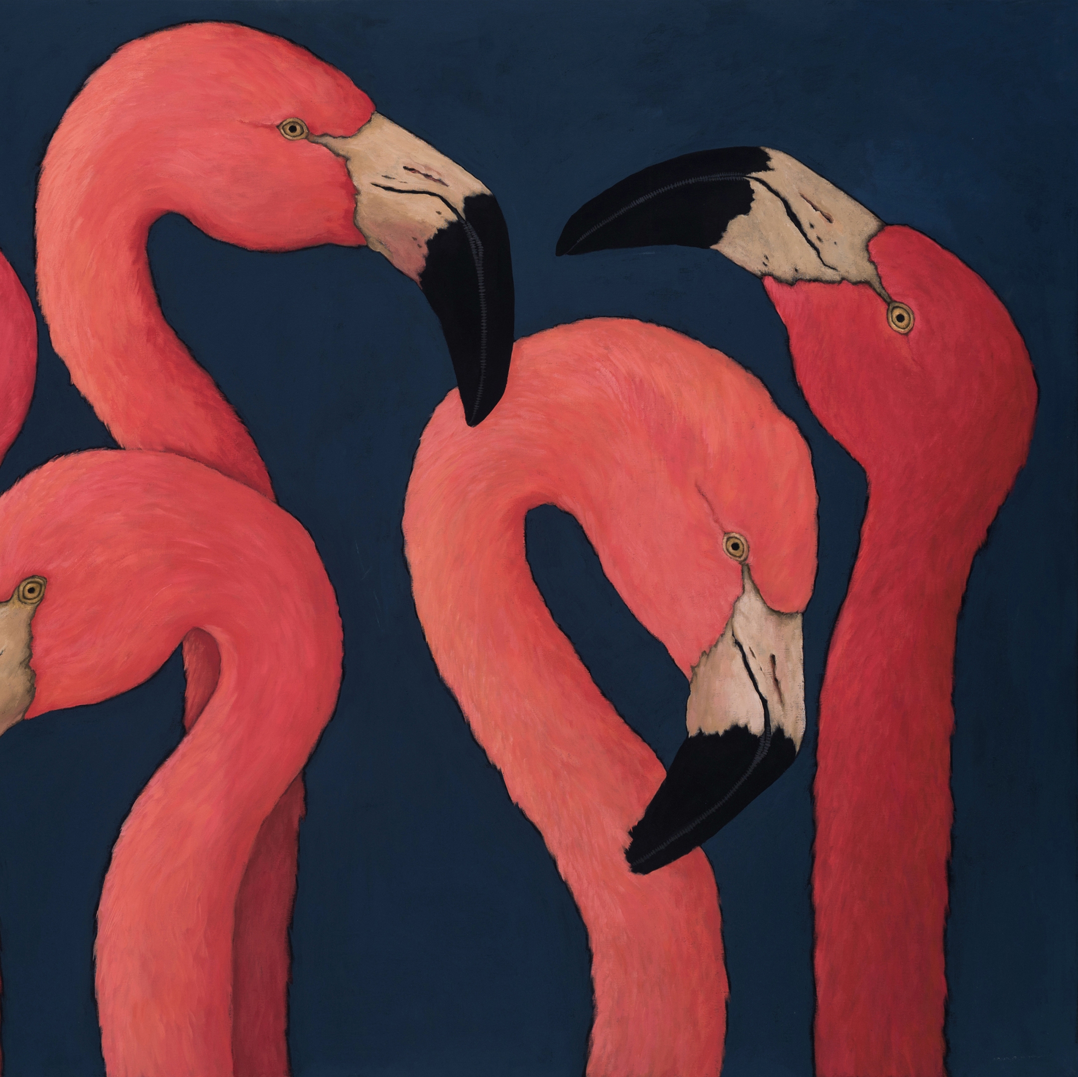 Vertoon produk Five Flamingos van vervaardiger NOVOCUADRO ART COMPANY