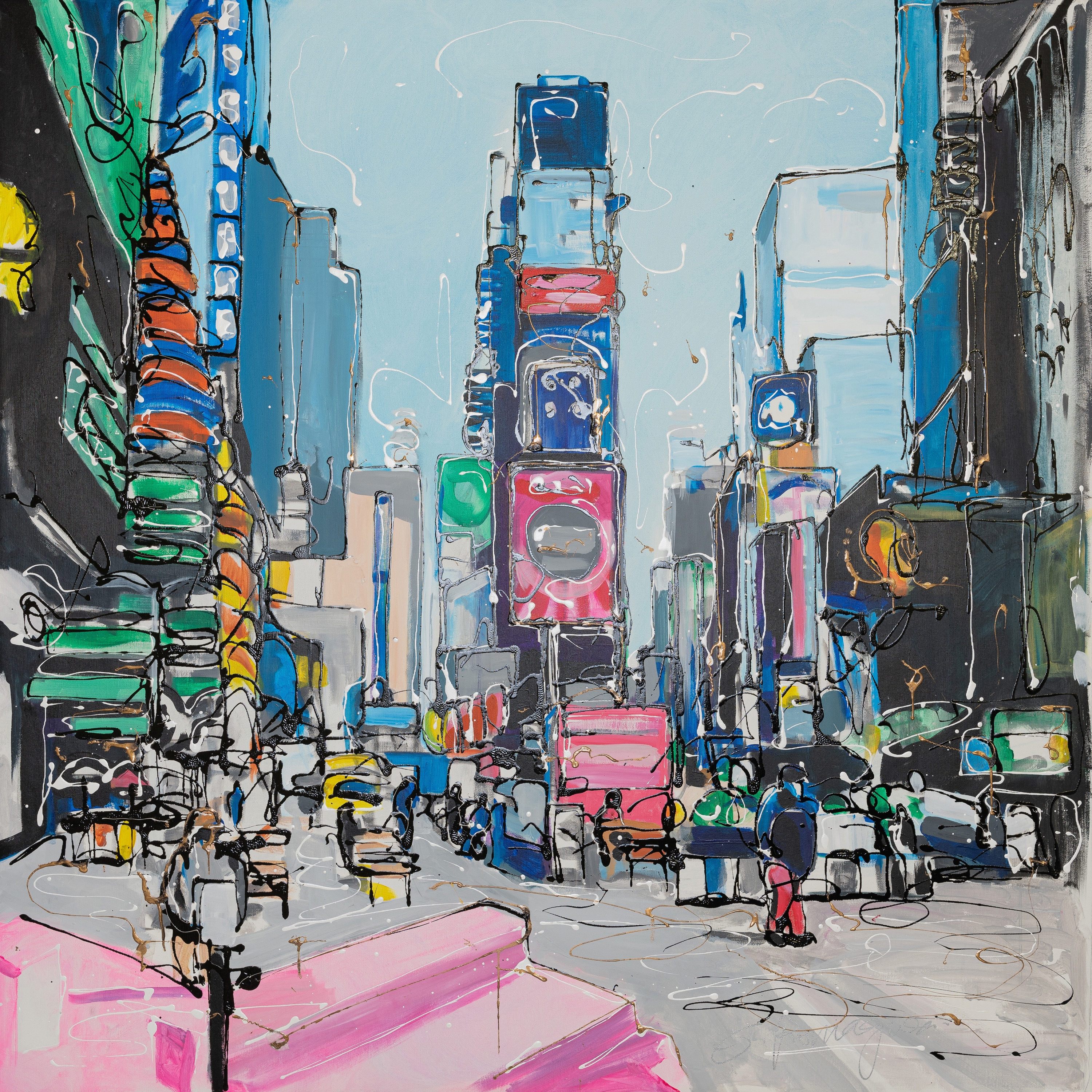 Vertoon produk Pink Square van vervaardiger NOVOCUADRO ART COMPANY