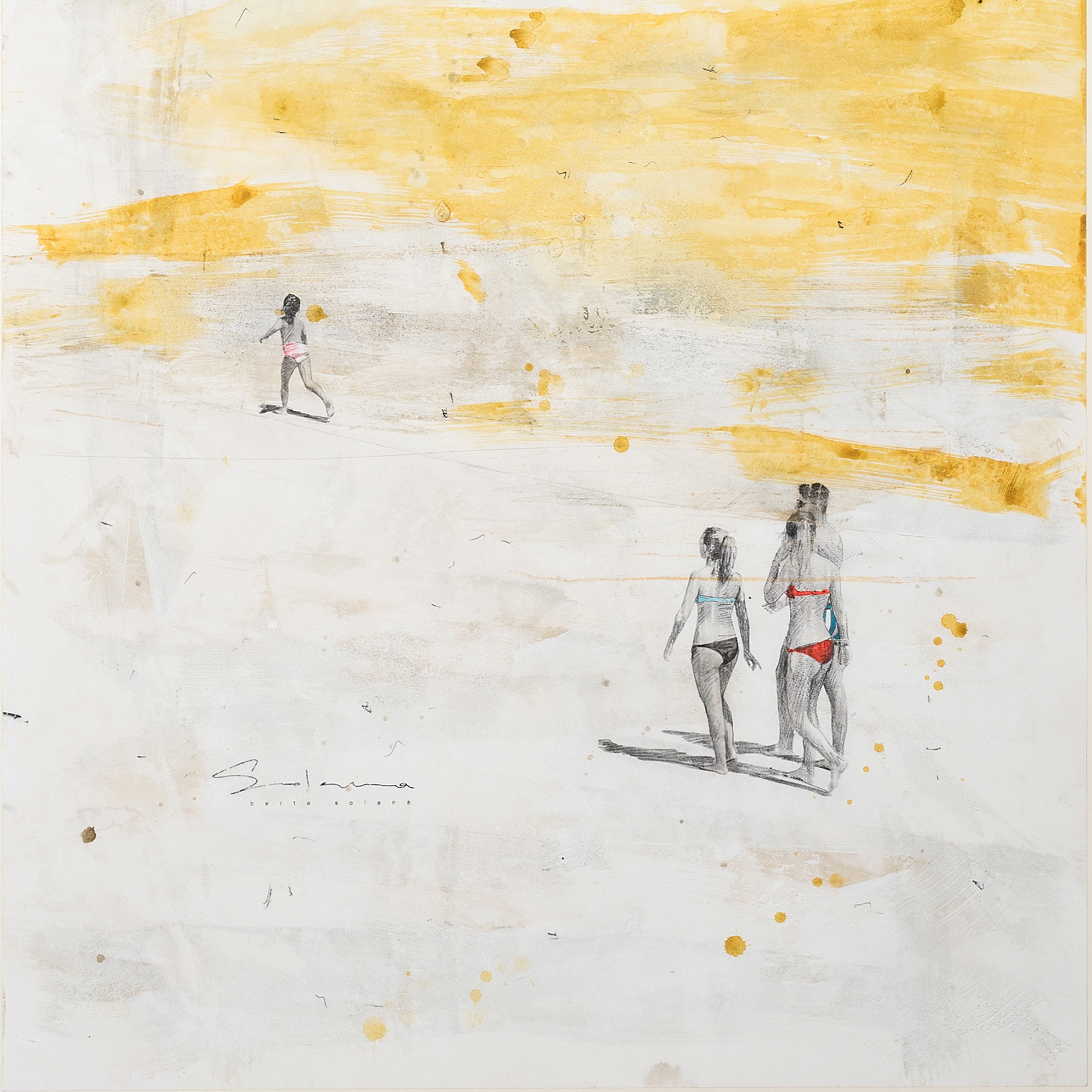 Vertoon produk Yellow Summer II van vervaardiger NOVOCUADRO ART COMPANY