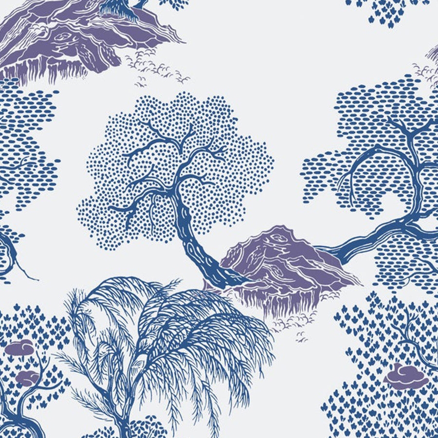 Jardin d'Asie Blanc et Bleu