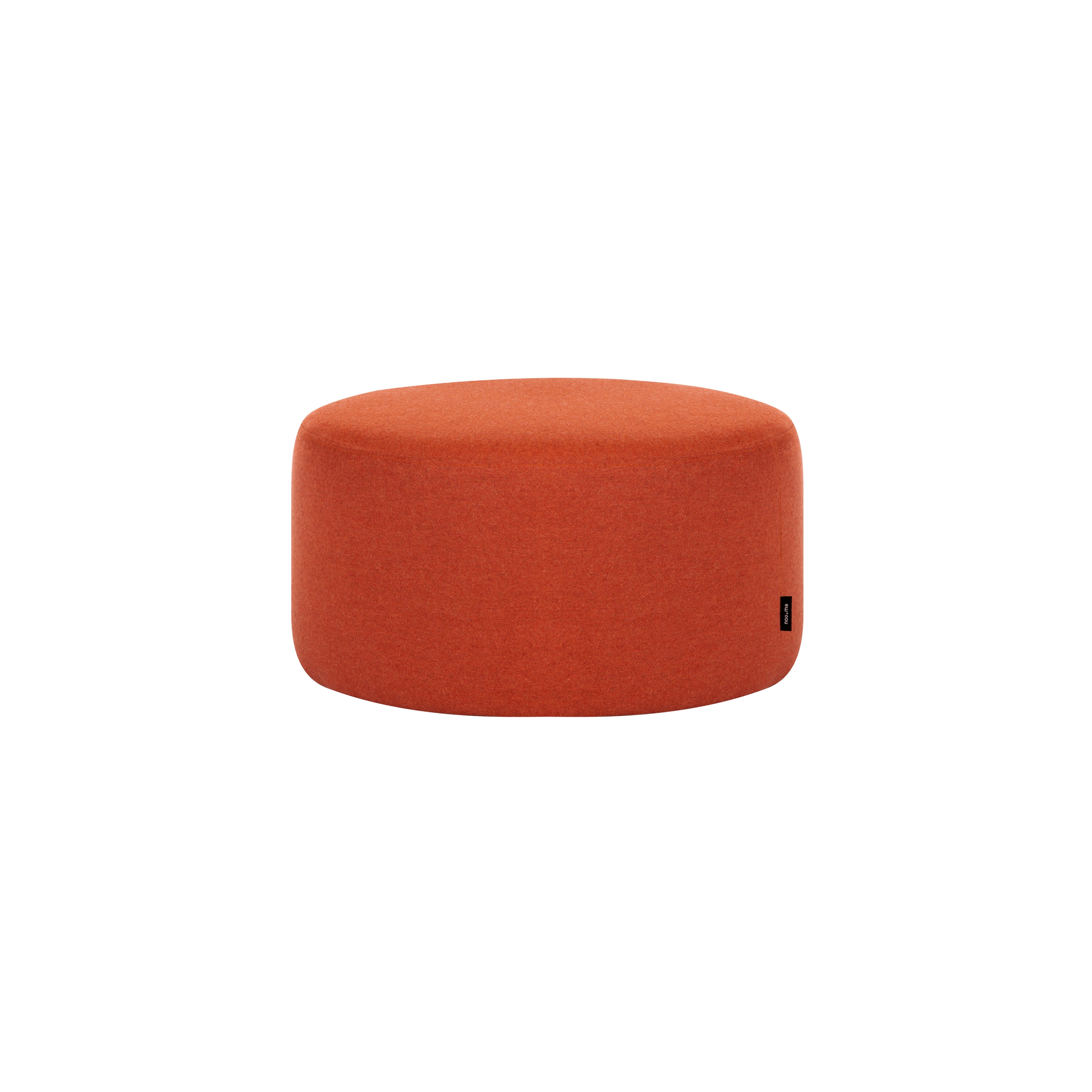 Folk Pouf Low | Terracotta Wool