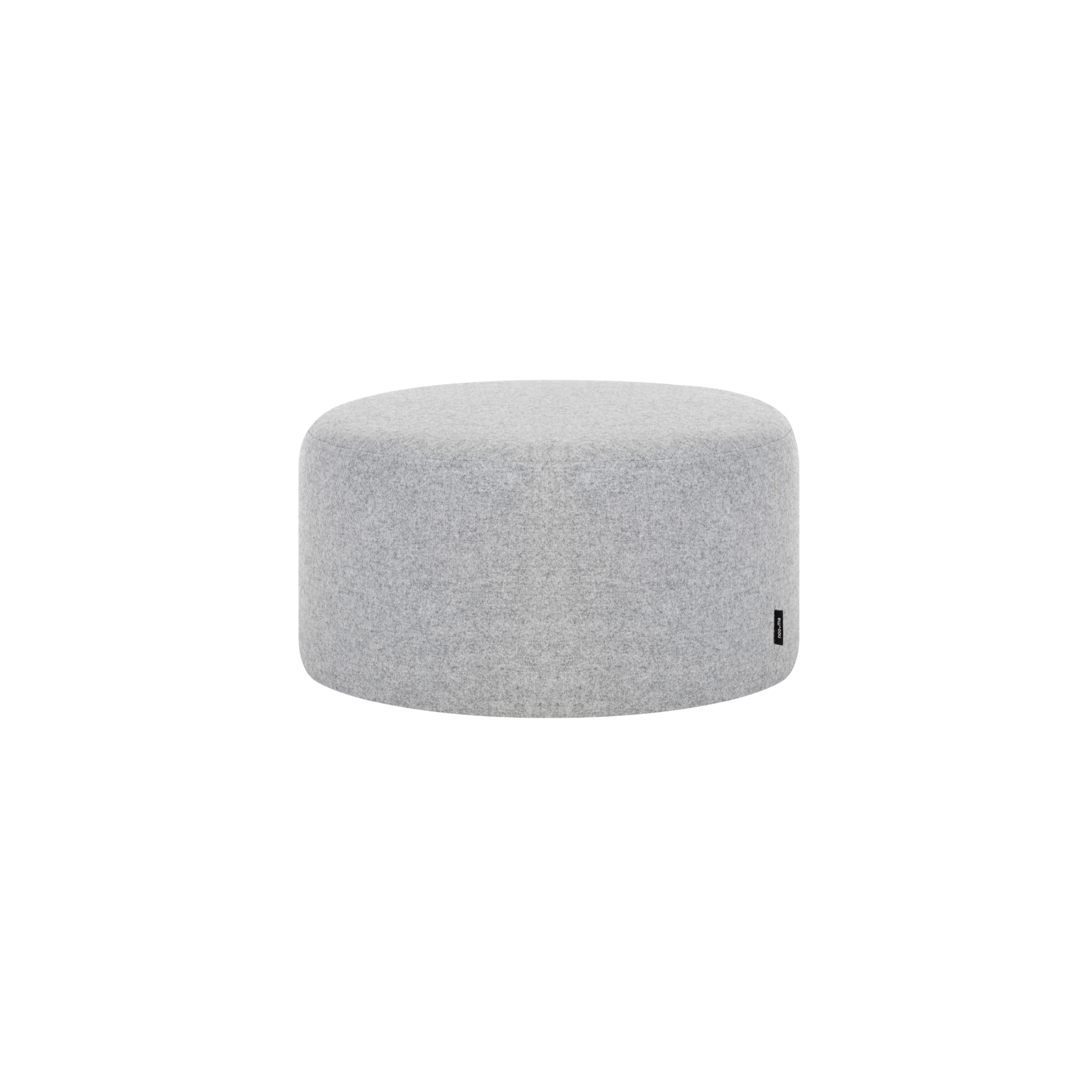 Folk Pouf Low | Universal Grey Wool
