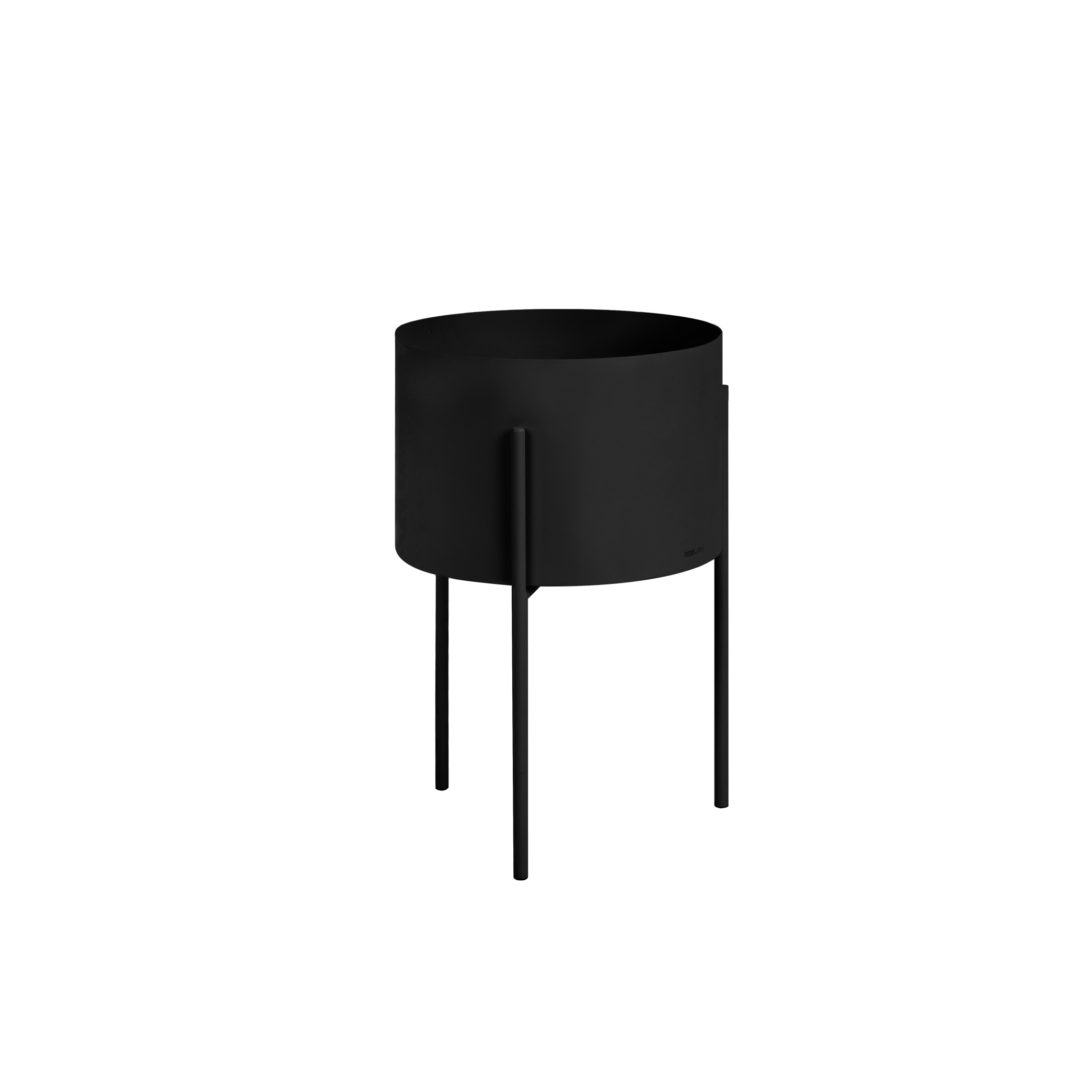Display product Maki Plant Pot – Wide | Vulcano Black from manufacturer noo.ma