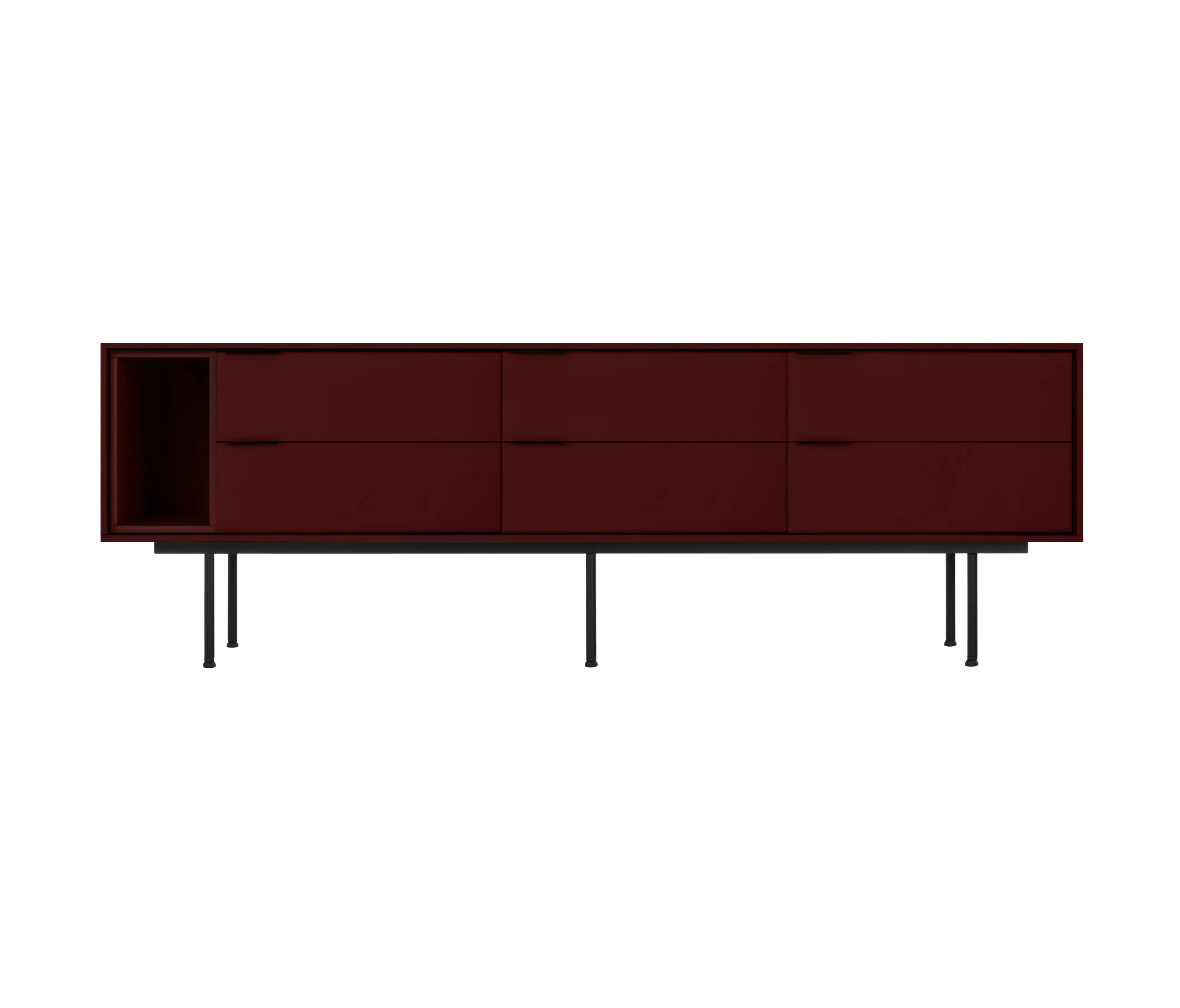noo.ma - Mod TV Stand | Modular Unit 01 | Burgundy