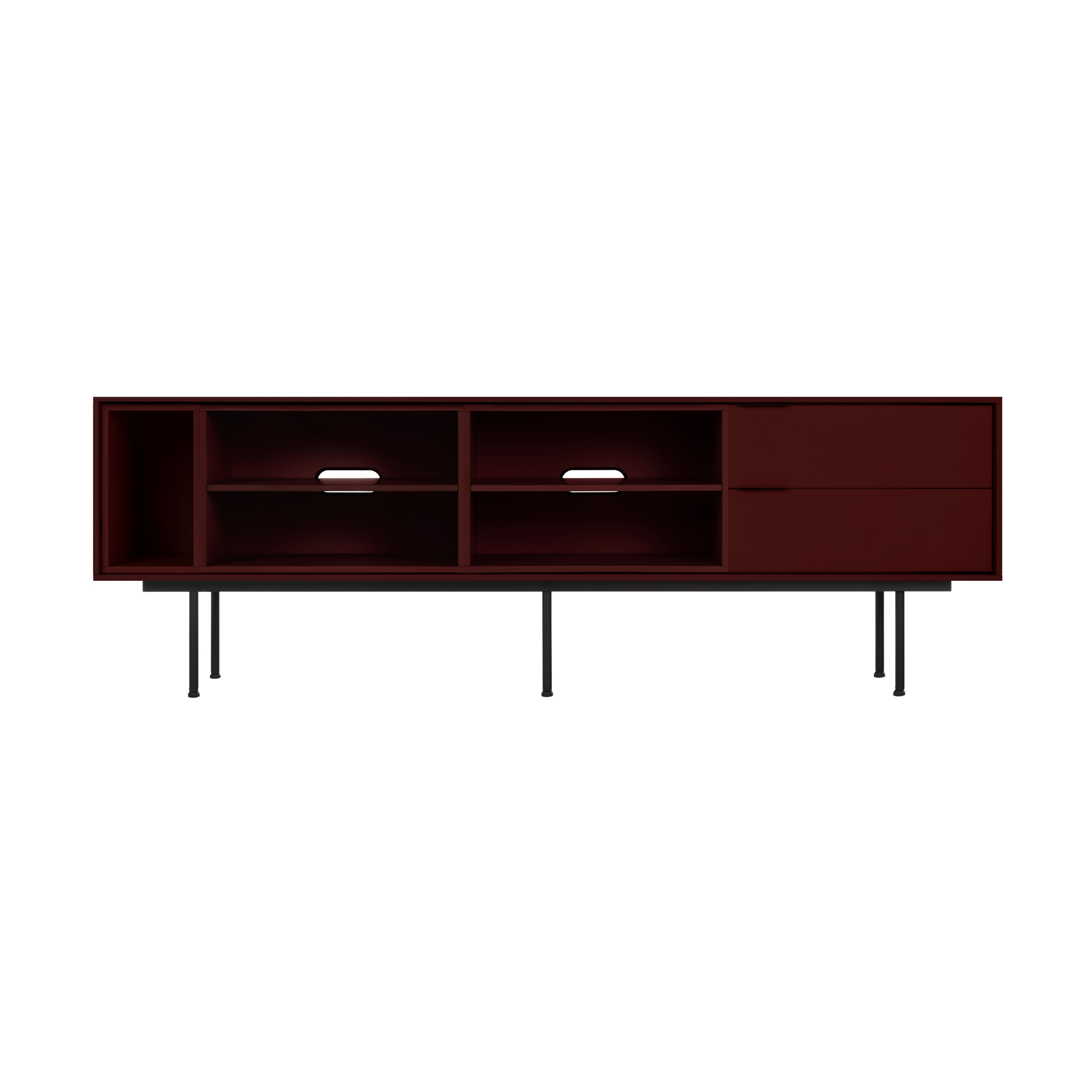 Mod TV Stand | Modular Unit 01 | Burgundy