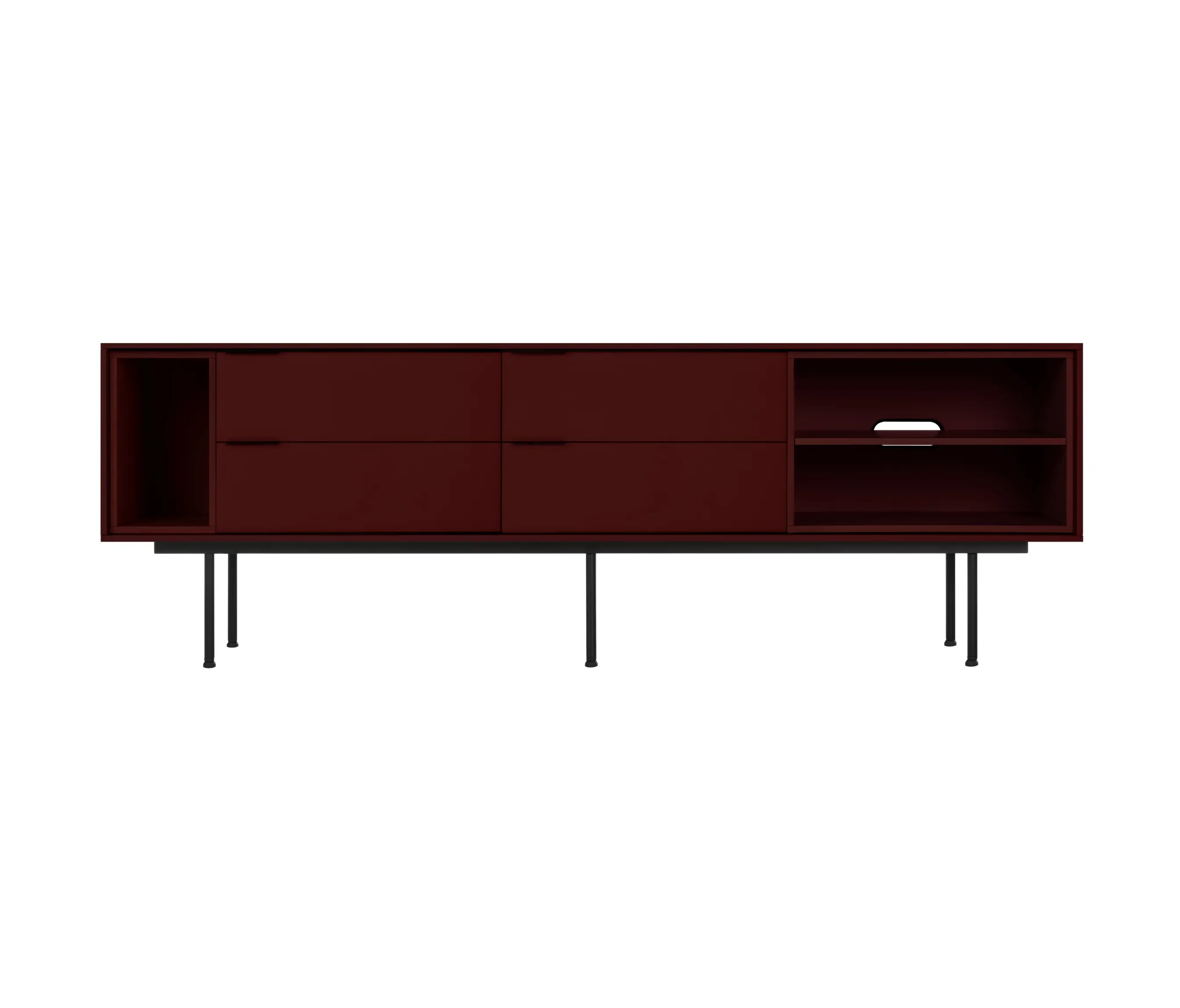 noo.ma - Mod TV Stand | Modular Unit 01 | Burgundy