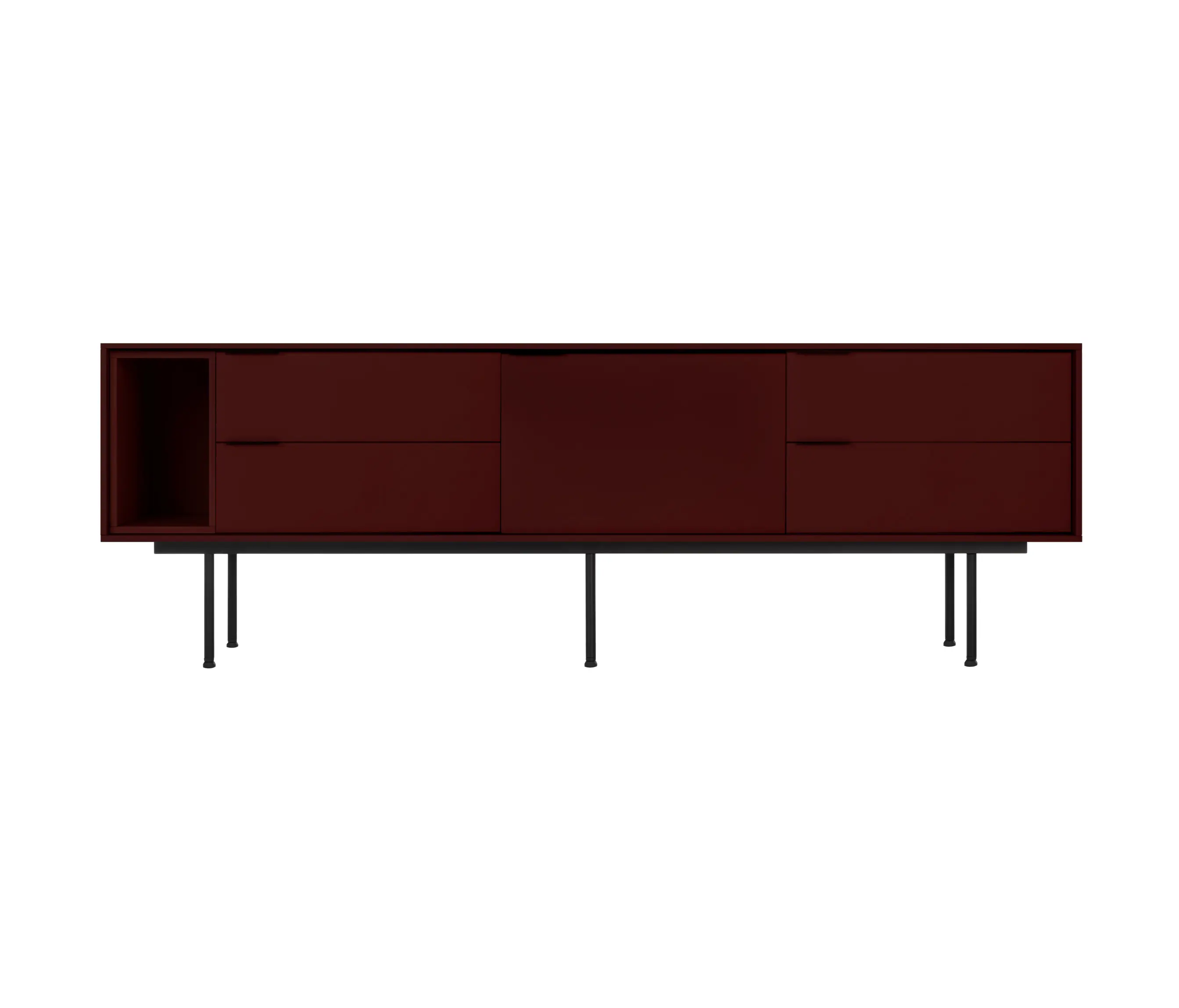 noo.ma - Mod TV Stand | Modular Unit 01 | Burgundy