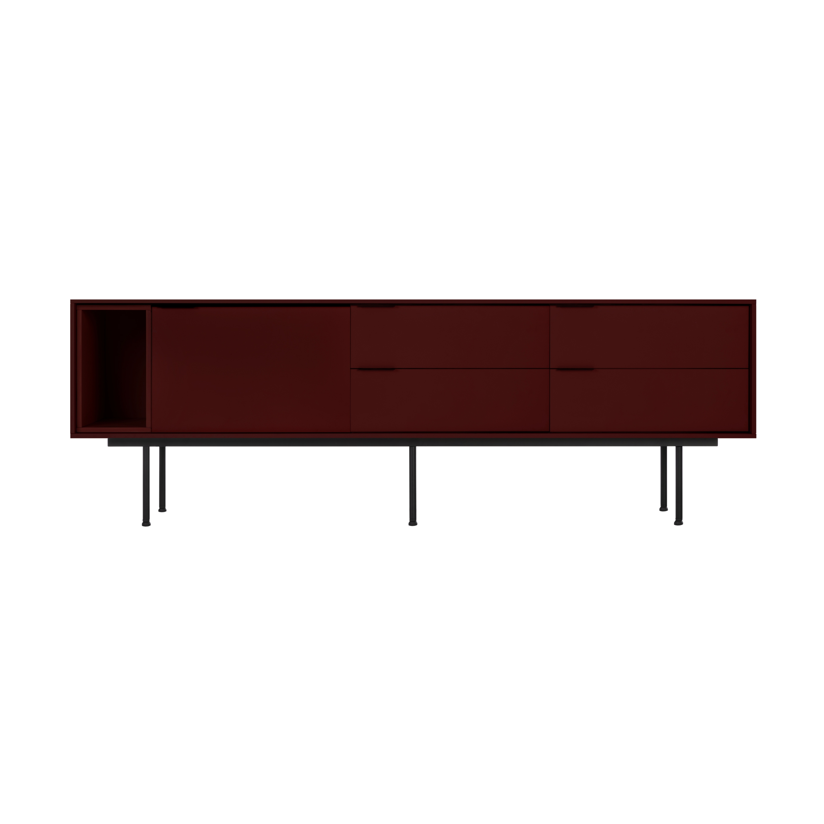 Mod TV Stand | Modular Unit 01 | Burgundy