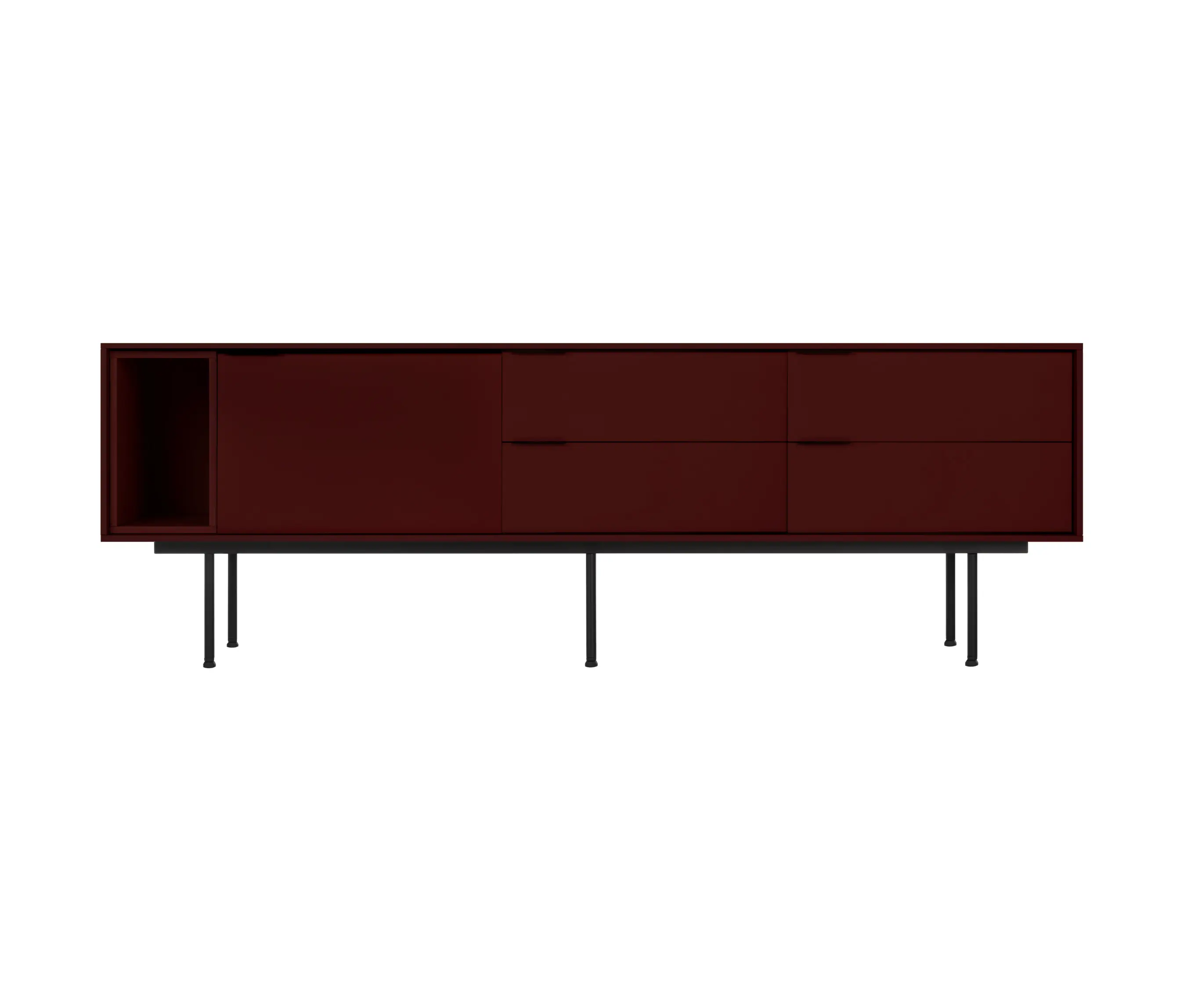 noo.ma - Mod TV Stand | Modular Unit 01 | Burgundy