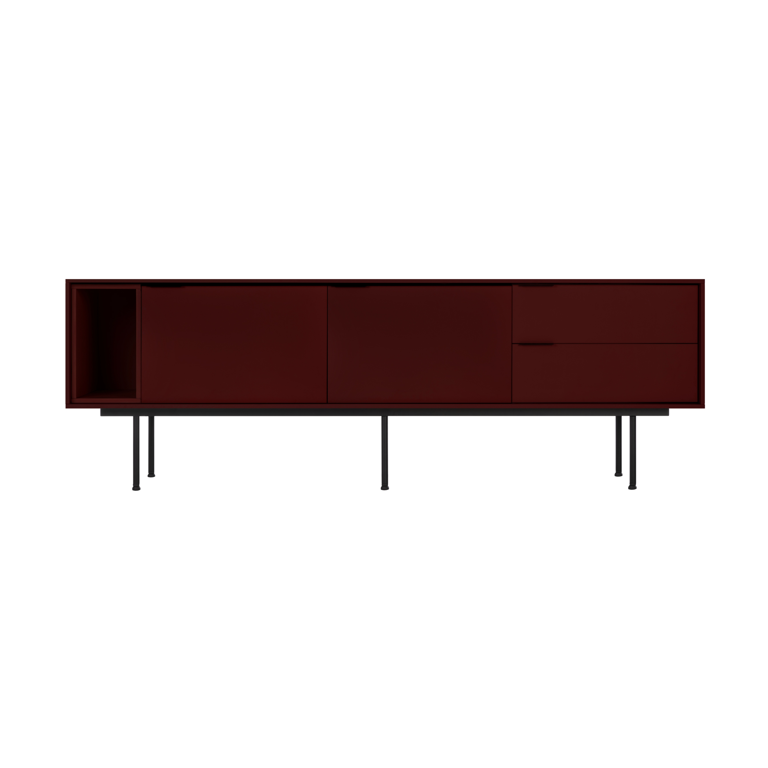 Mod TV Stand | Modular Unit 01 | Burgundy